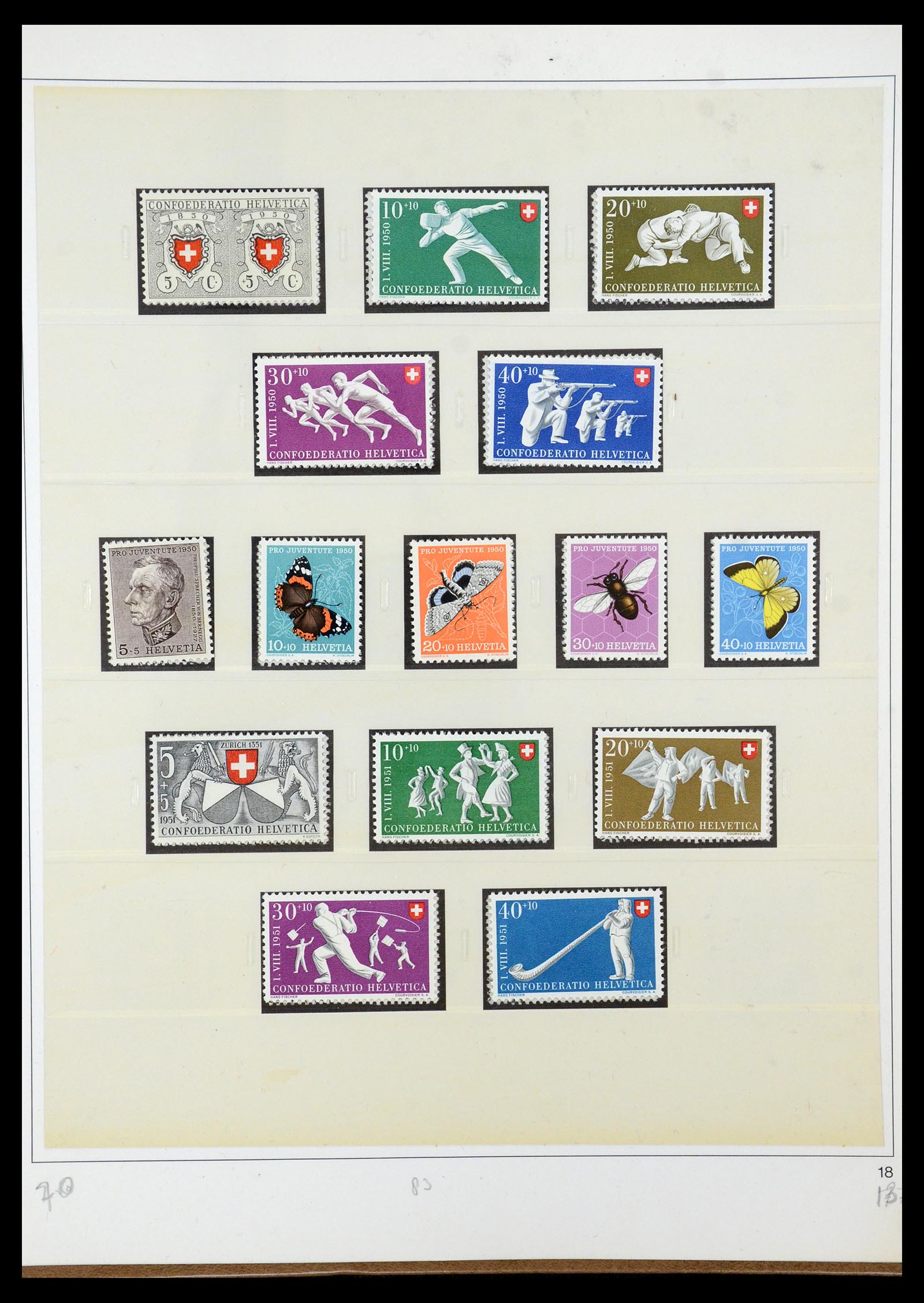 35605 051 - Stamp Collection 35605 Switzerland 1851-1985.