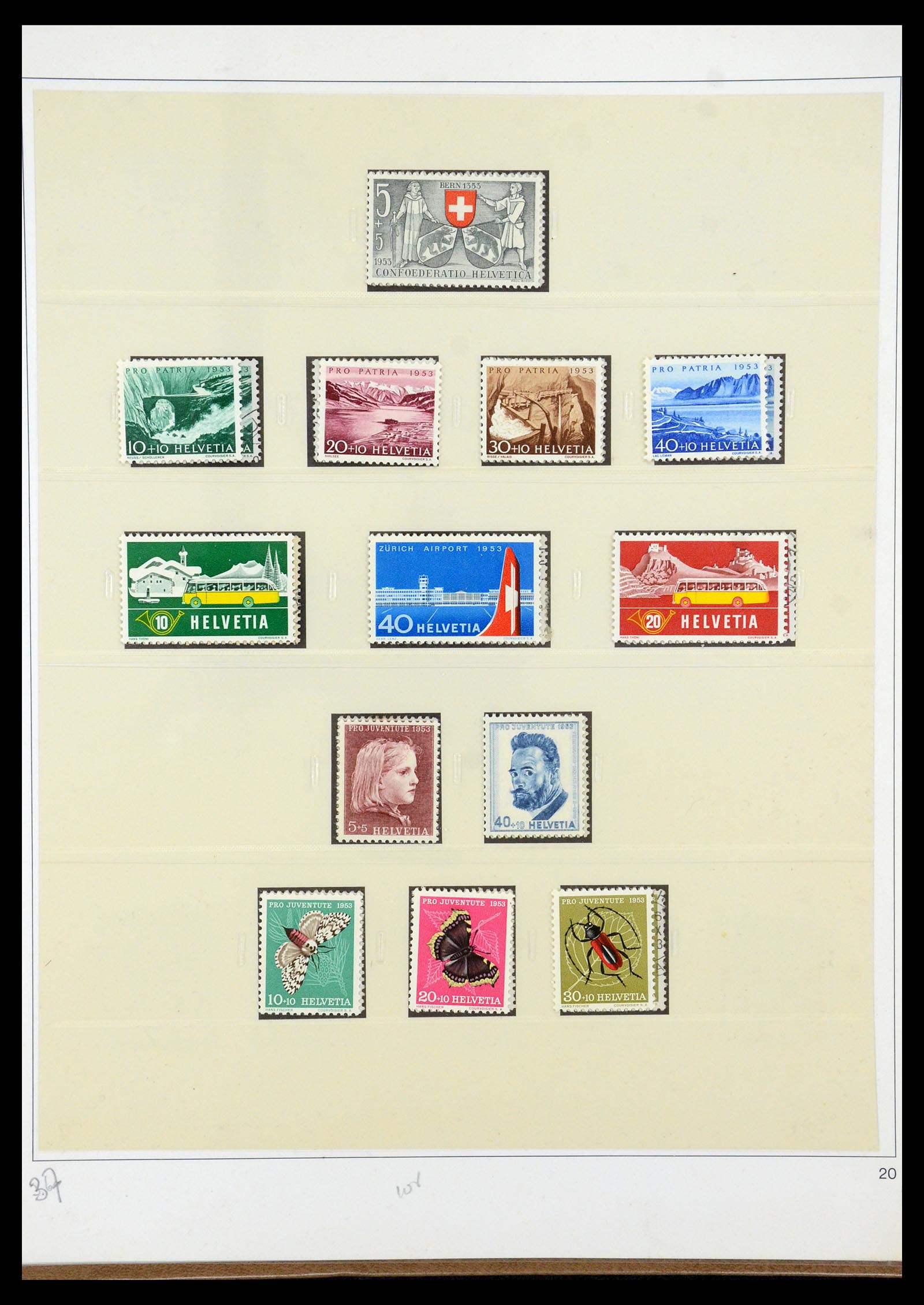 35605 055 - Postzegelverzameling 35605 Zwitserland 1851-1985.