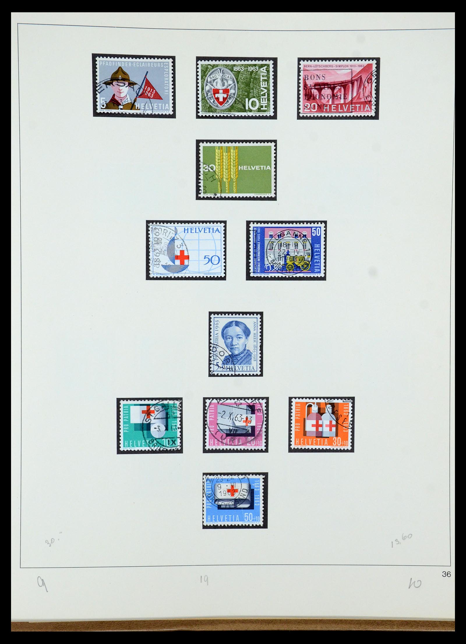 35605 084 - Stamp Collection 35605 Switzerland 1851-1985.