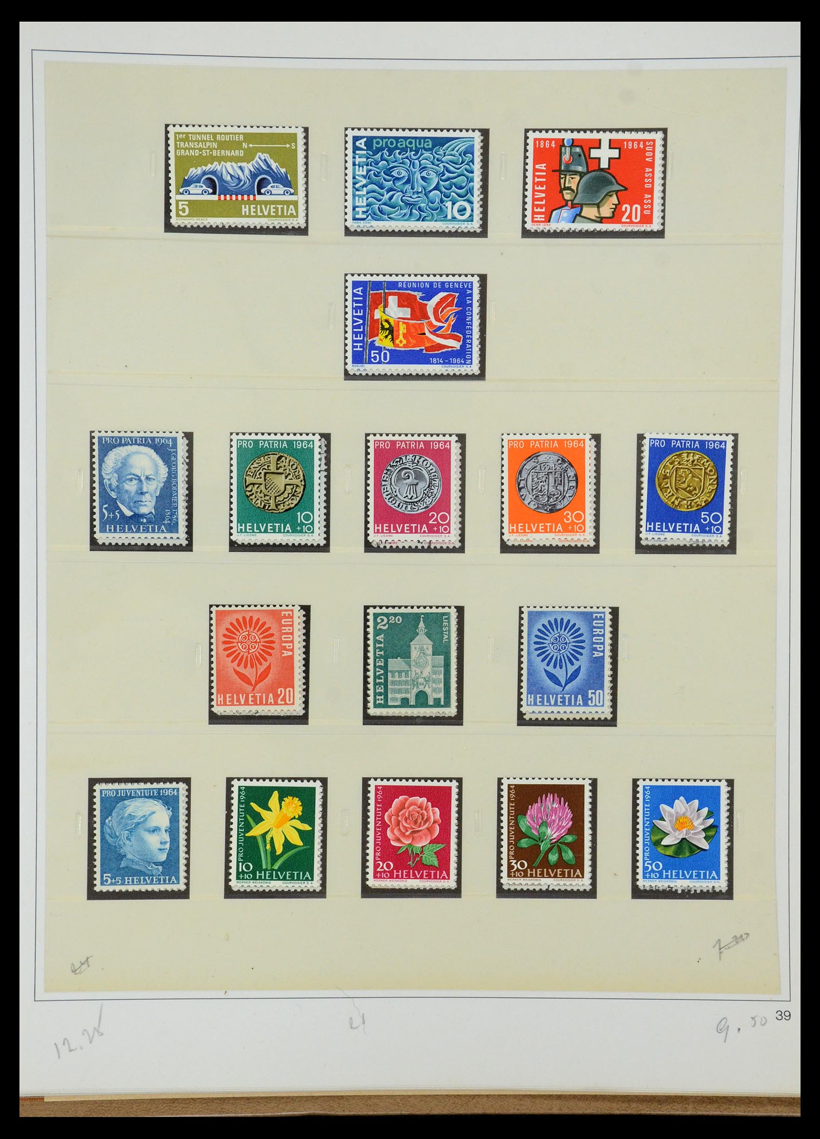35605 089 - Stamp Collection 35605 Switzerland 1851-1985.