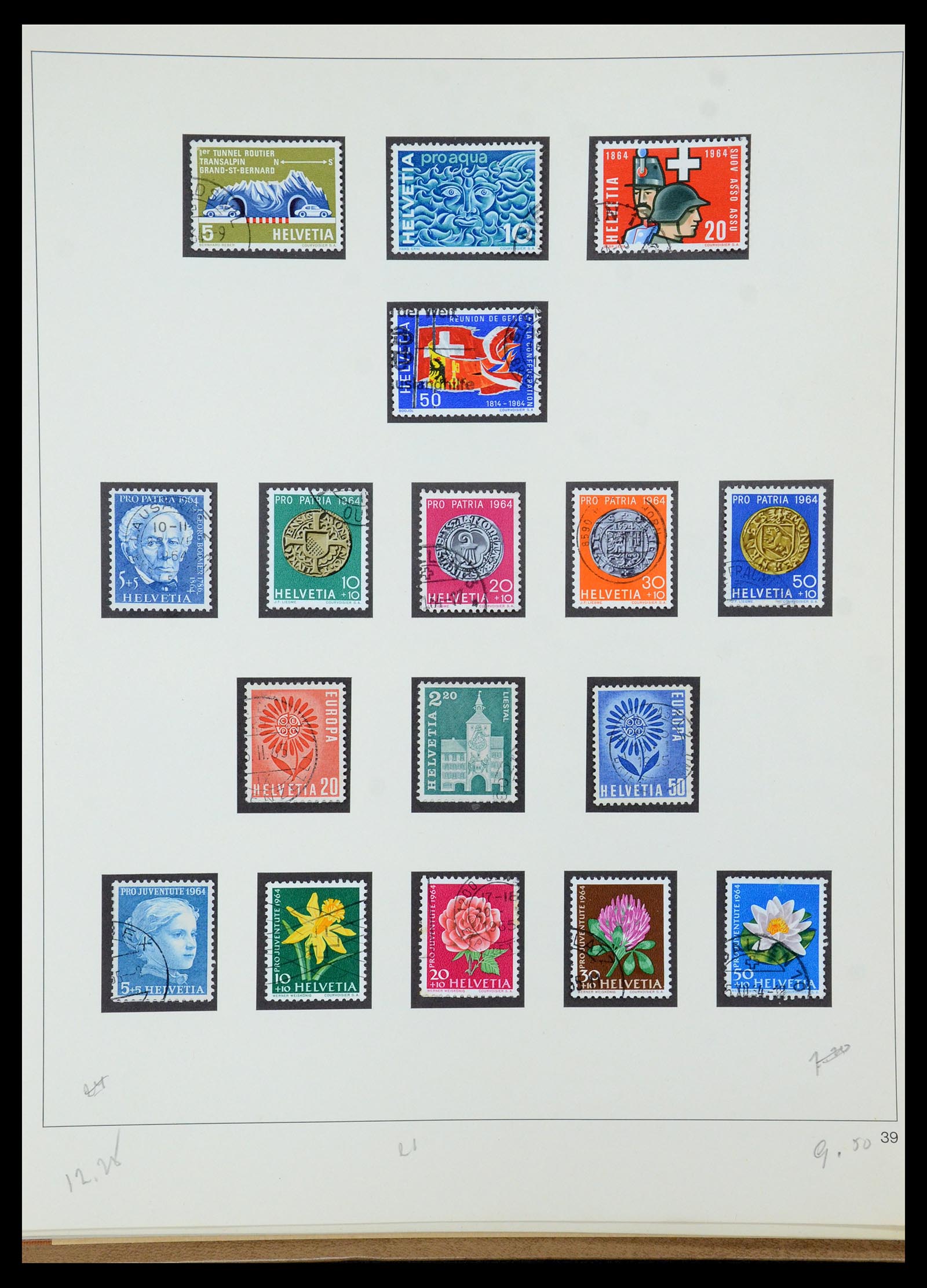 35605 090 - Stamp Collection 35605 Switzerland 1851-1985.