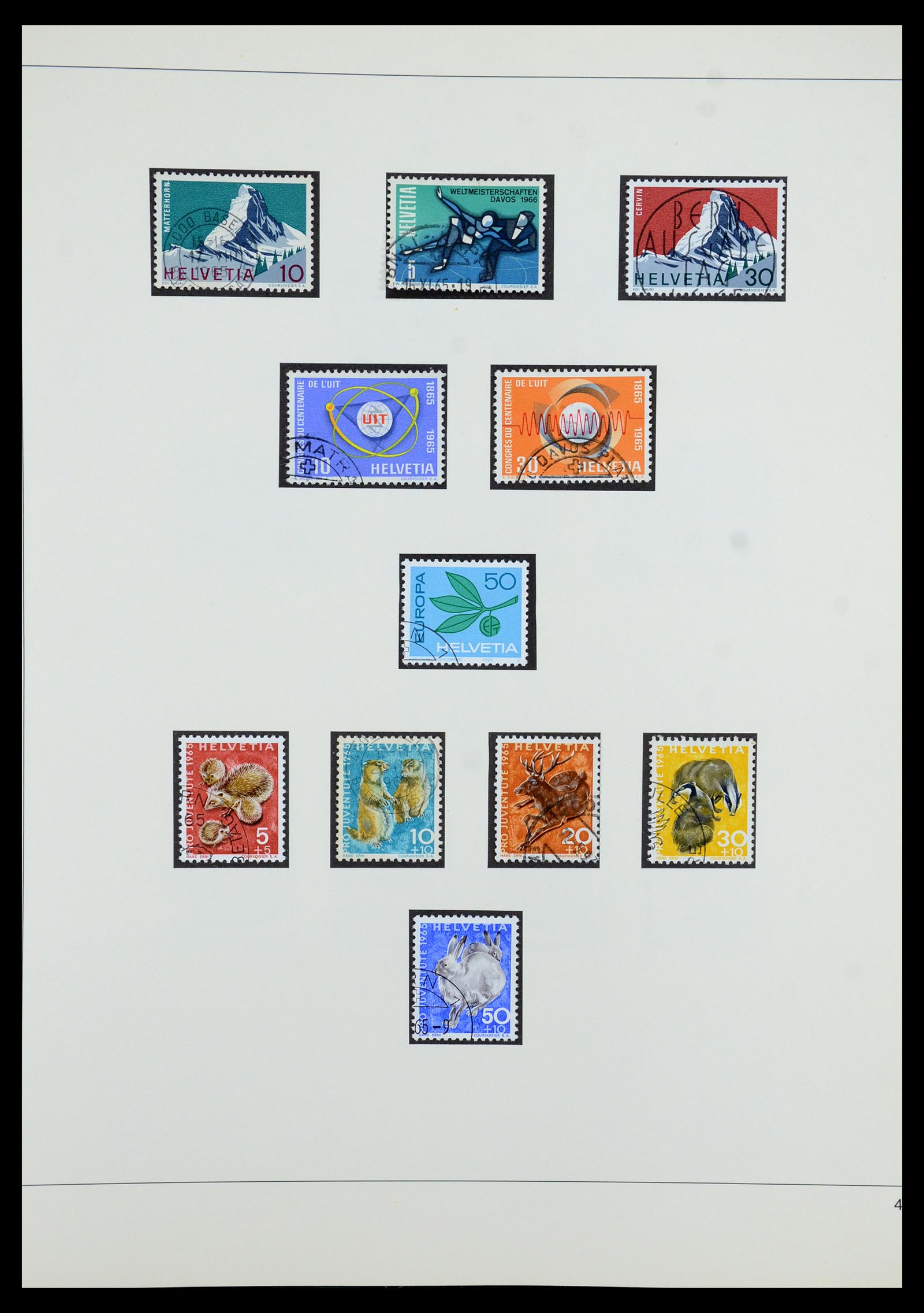 35605 100 - Stamp Collection 35605 Switzerland 1851-1985.