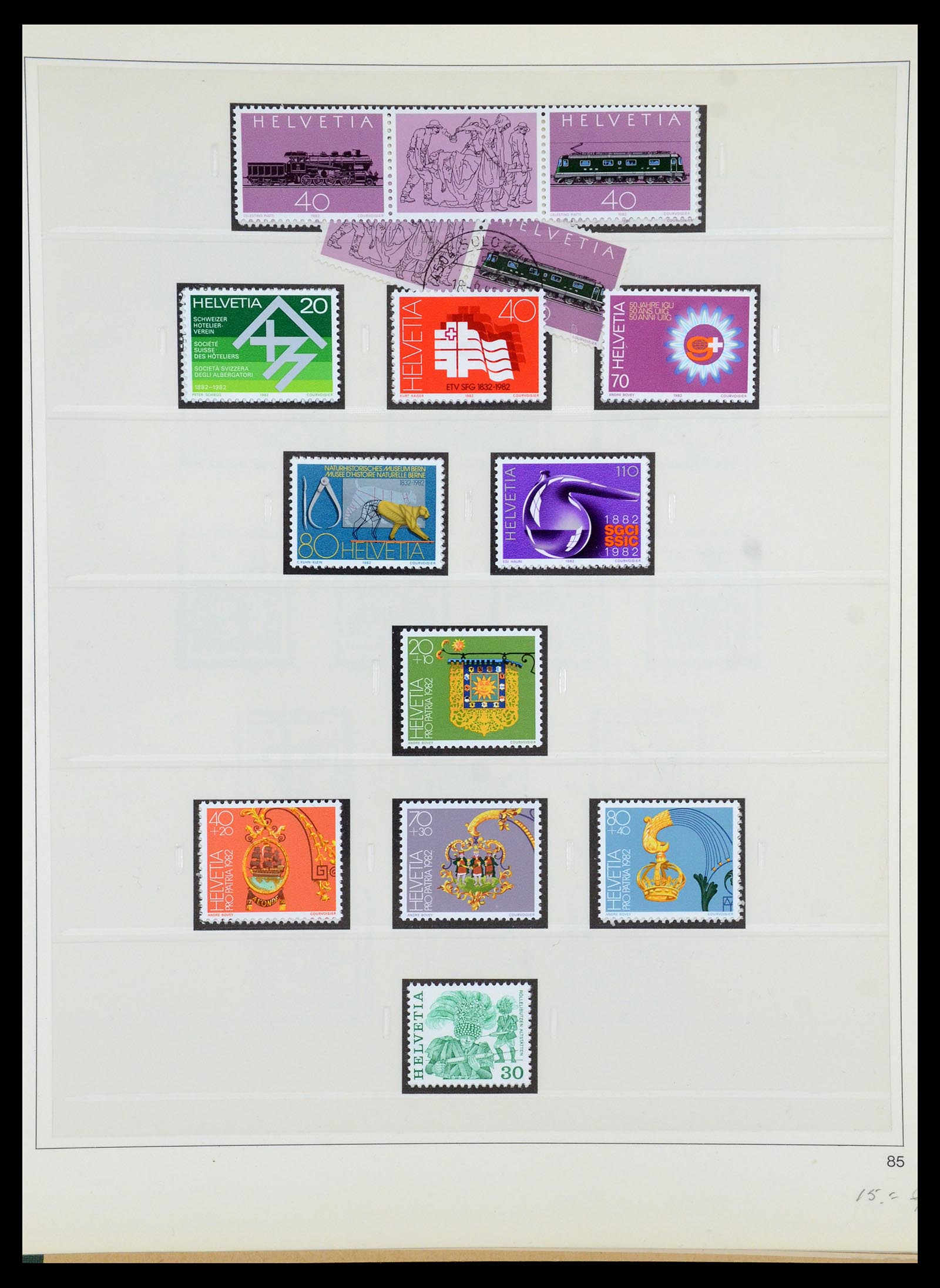 35605 182 - Postzegelverzameling 35605 Zwitserland 1851-1985.