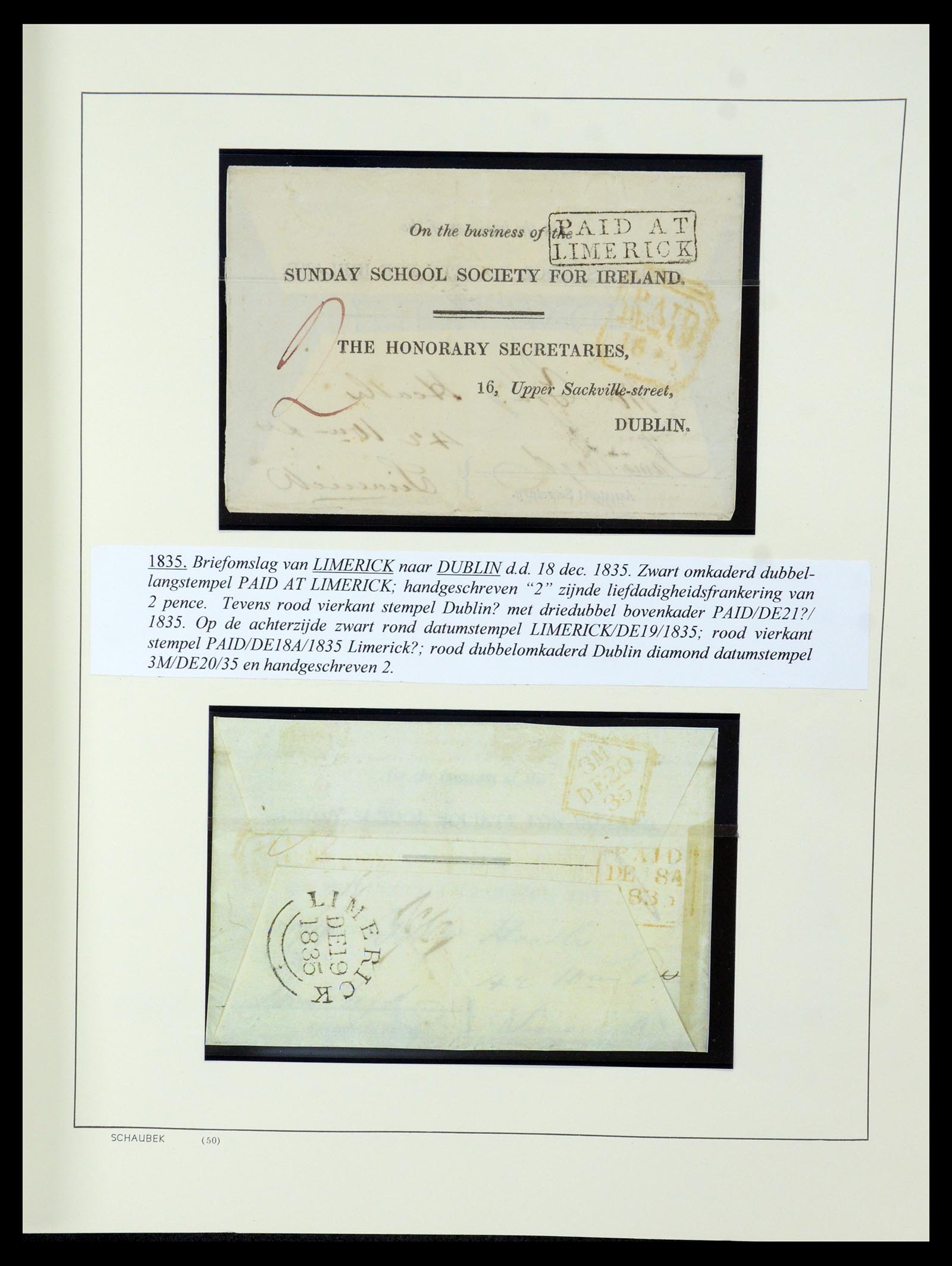 35606 013 - Postzegelverzameling 35606 Ierland 1746(!)-1864.