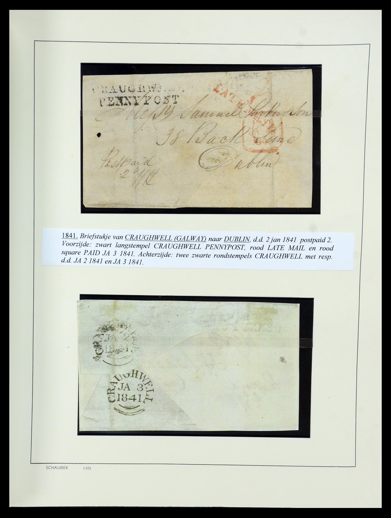 35606 019 - Postzegelverzameling 35606 Ierland 1746(!)-1864.