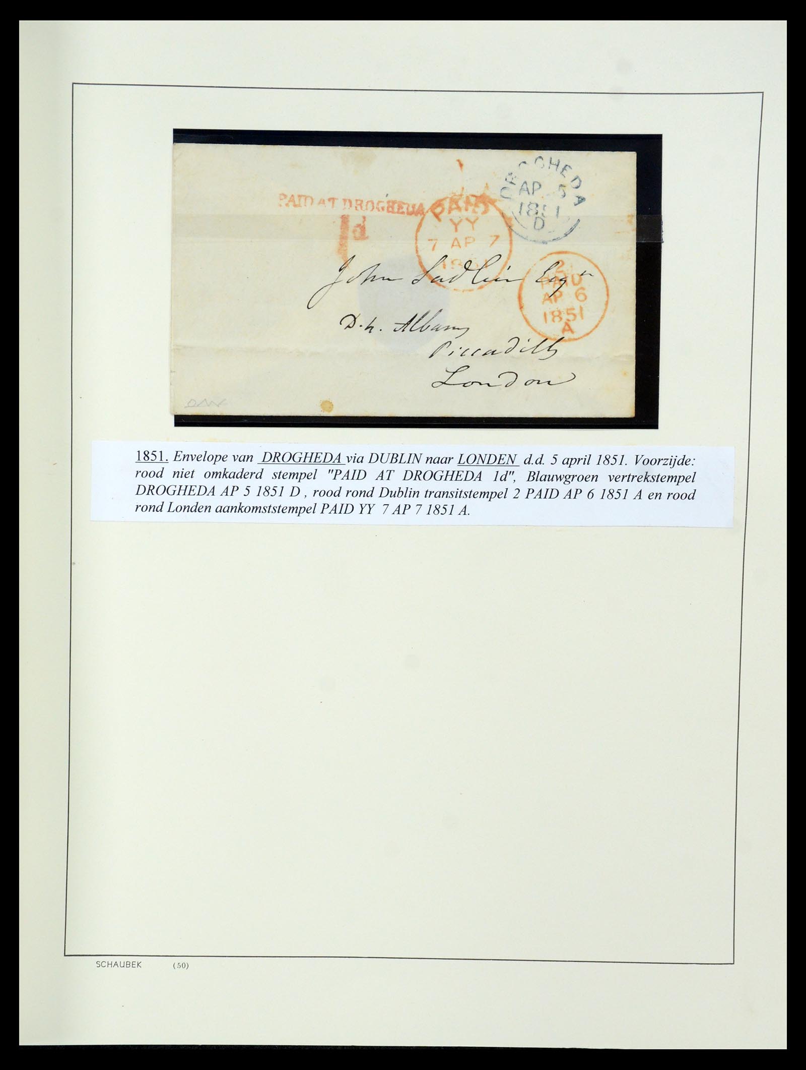 35606 020 - Postzegelverzameling 35606 Ierland 1746(!)-1864.
