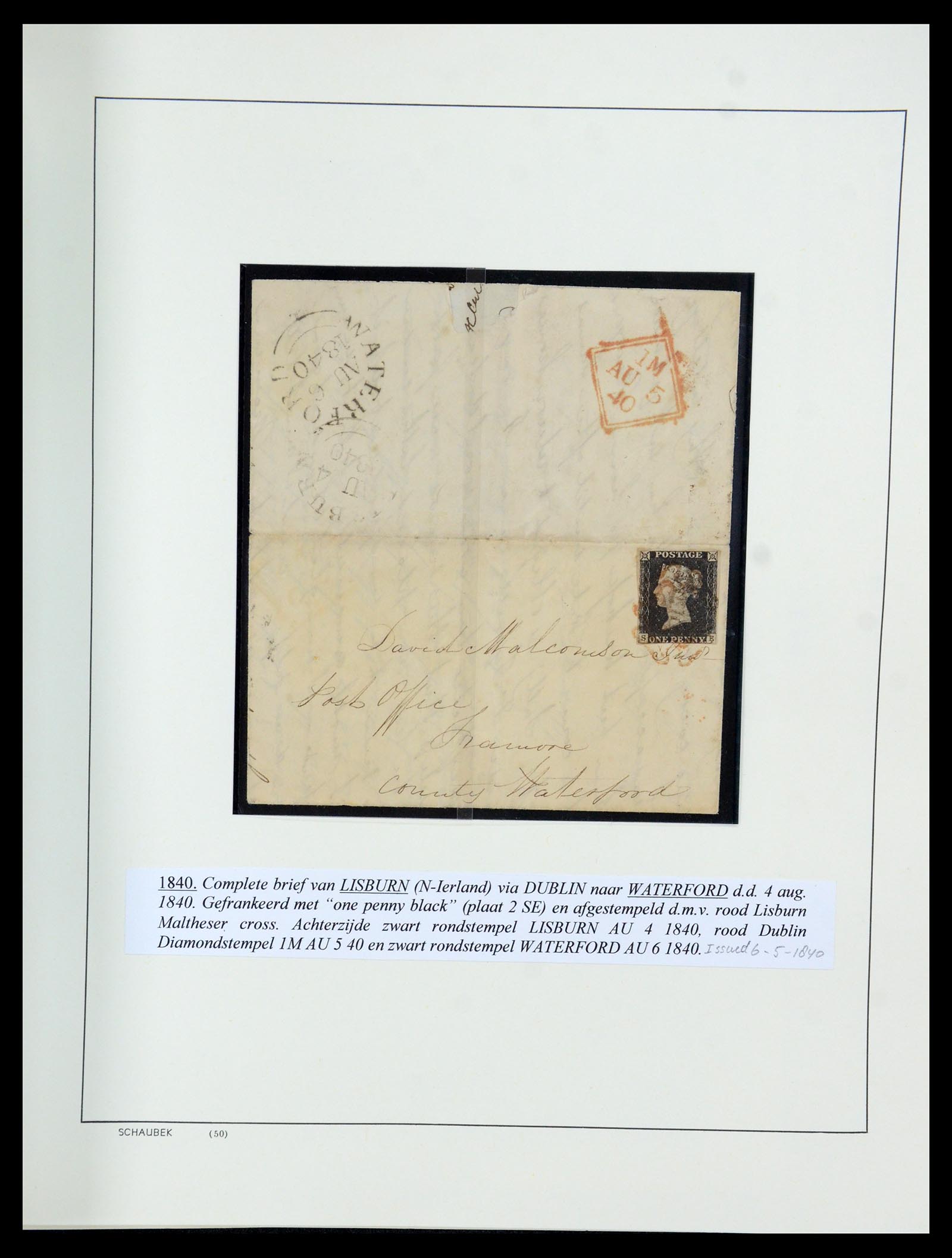 35606 023 - Postzegelverzameling 35606 Ierland 1746(!)-1864.