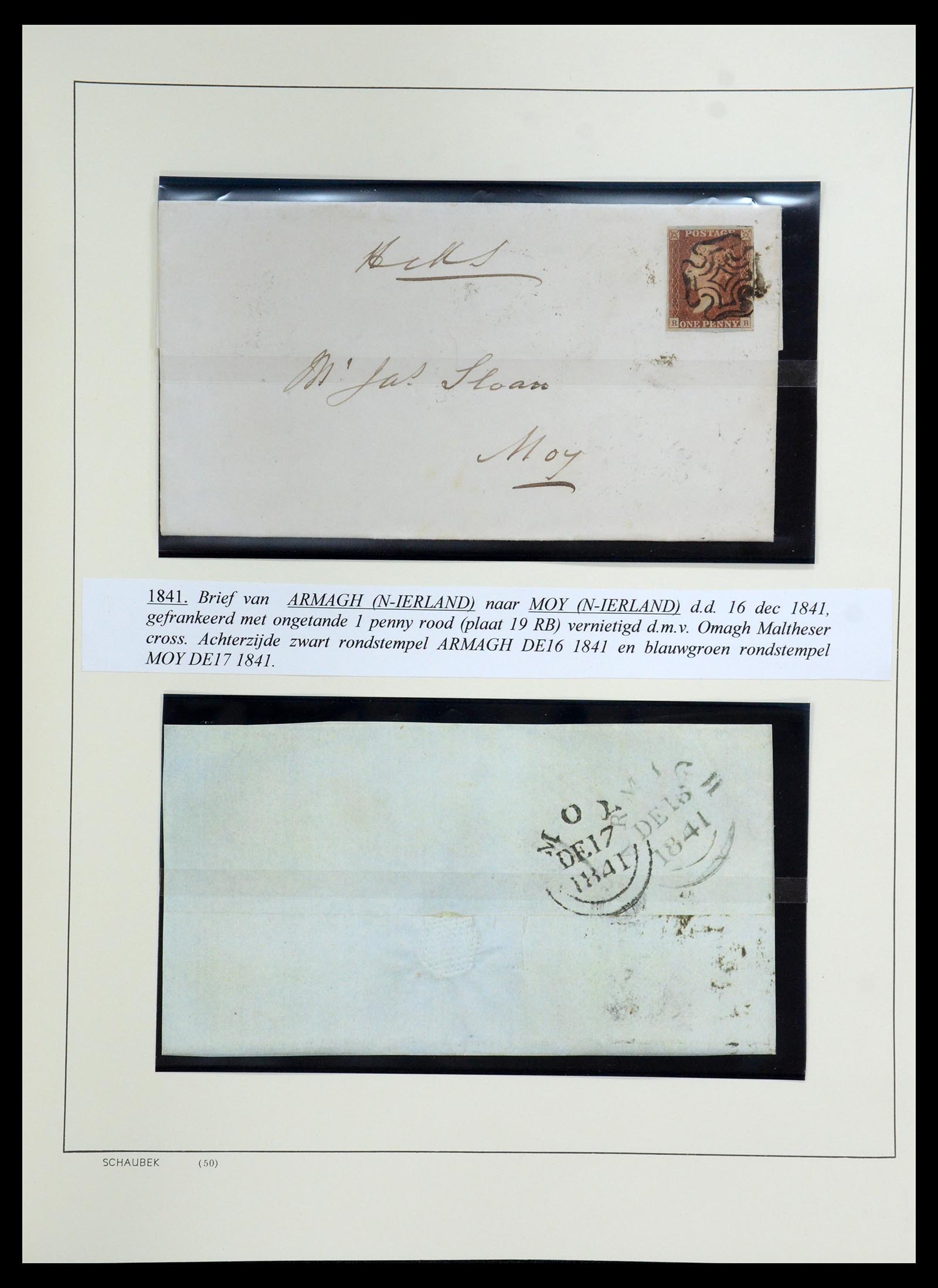 35606 034 - Postzegelverzameling 35606 Ierland 1746(!)-1864.