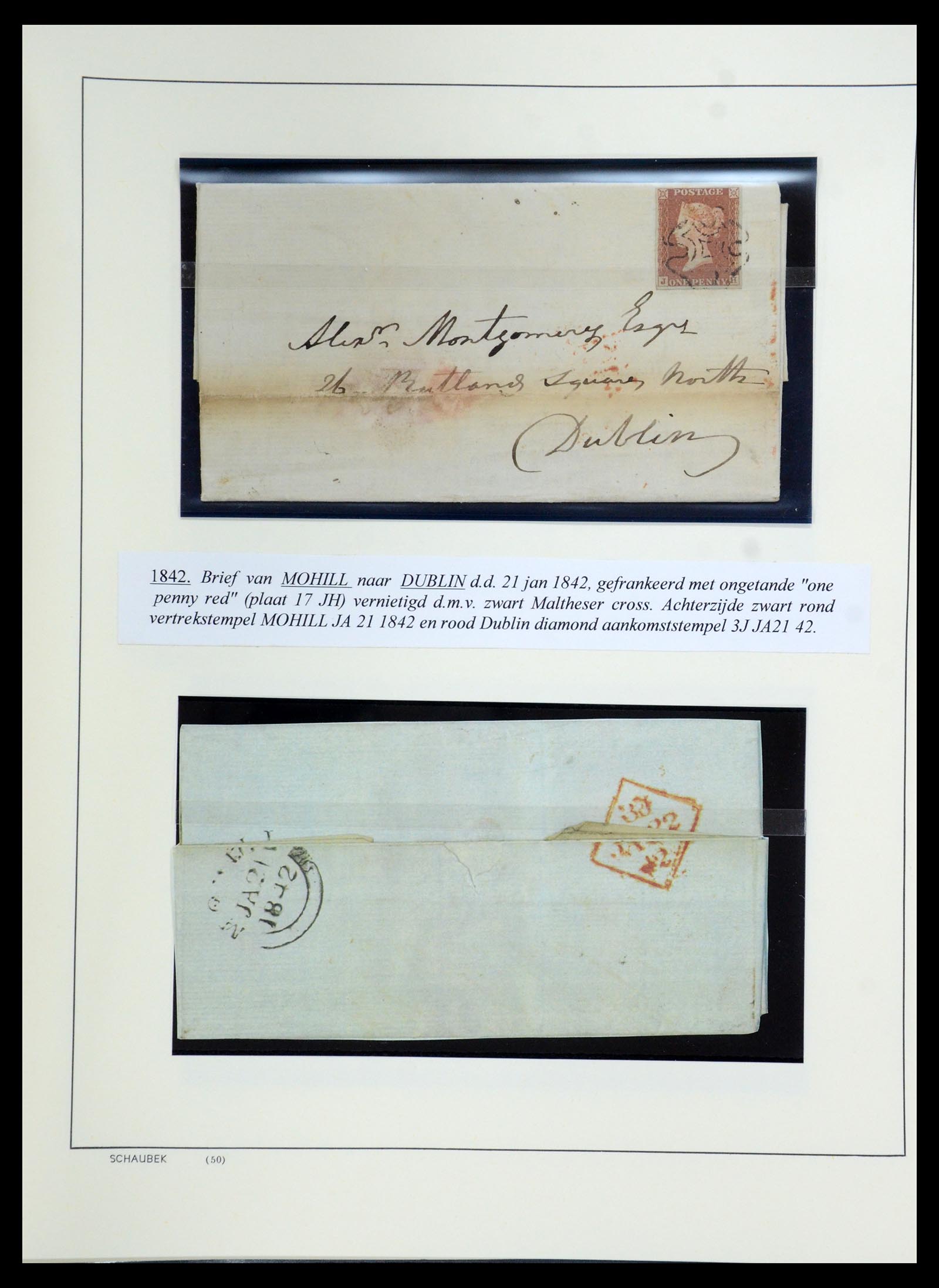 35606 035 - Postzegelverzameling 35606 Ierland 1746(!)-1864.