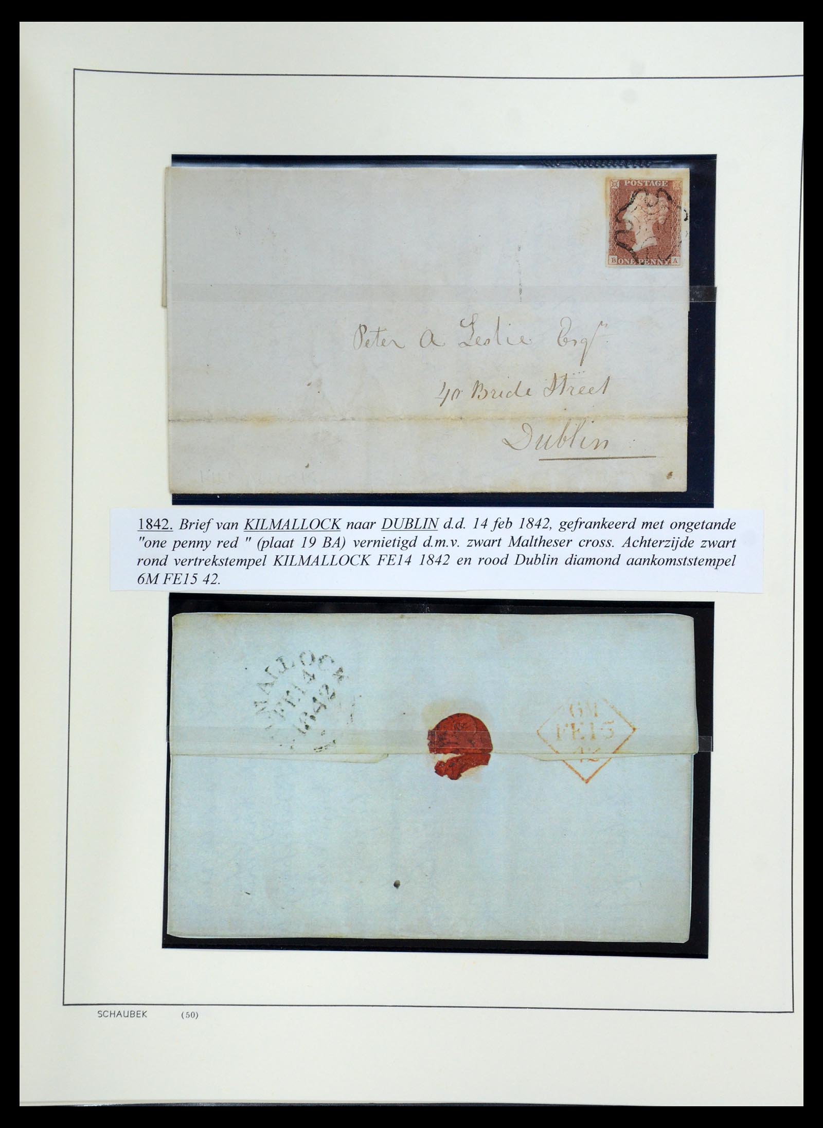 35606 036 - Postzegelverzameling 35606 Ierland 1746(!)-1864.