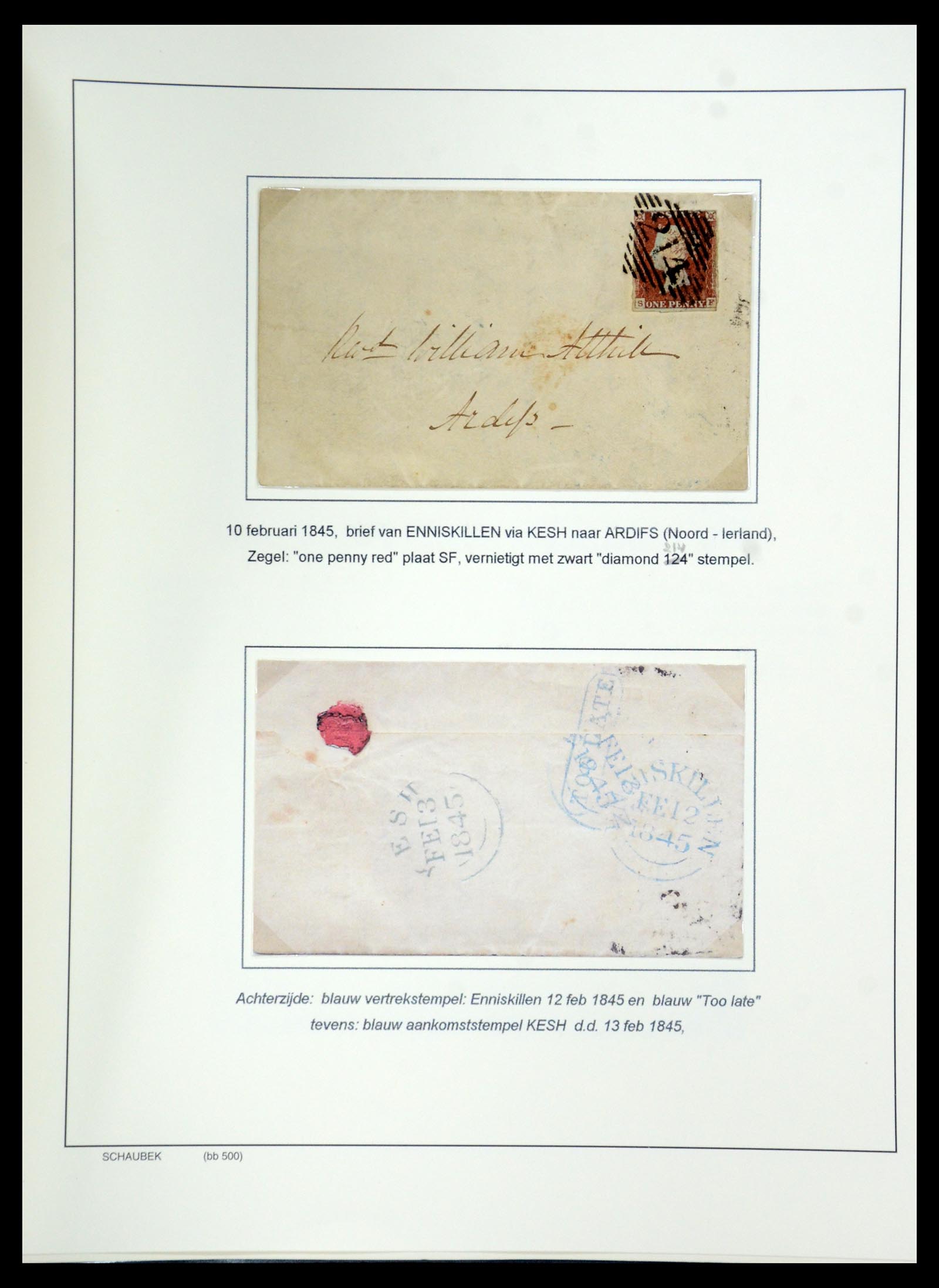35606 037 - Postzegelverzameling 35606 Ierland 1746(!)-1864.