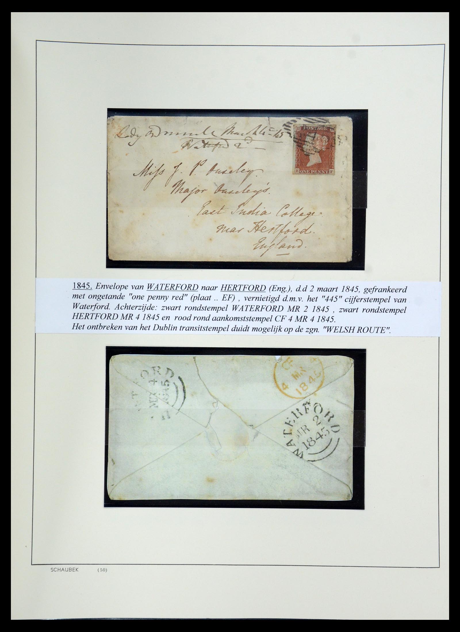 35606 038 - Postzegelverzameling 35606 Ierland 1746(!)-1864.