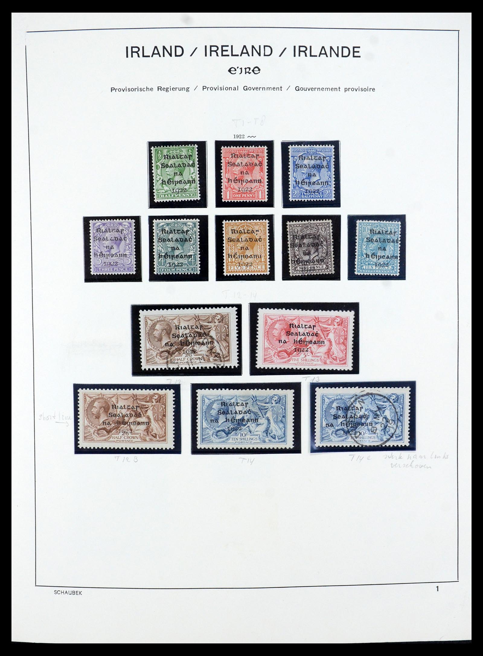 35607 001 - Postzegelverzameling 35607 Ierland 1922-1991.
