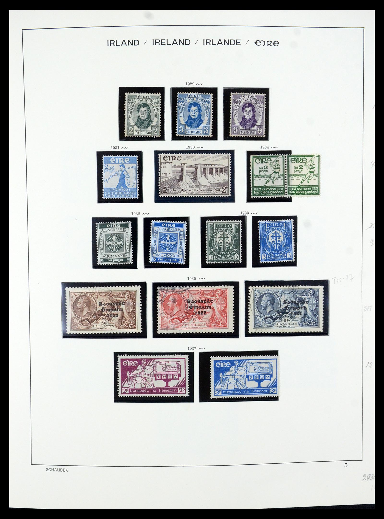 35607 011 - Postzegelverzameling 35607 Ierland 1922-1991.