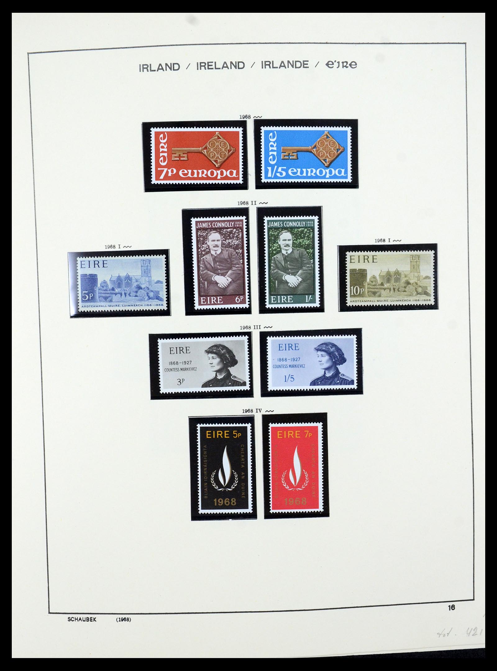 35607 023 - Postzegelverzameling 35607 Ierland 1922-1991.