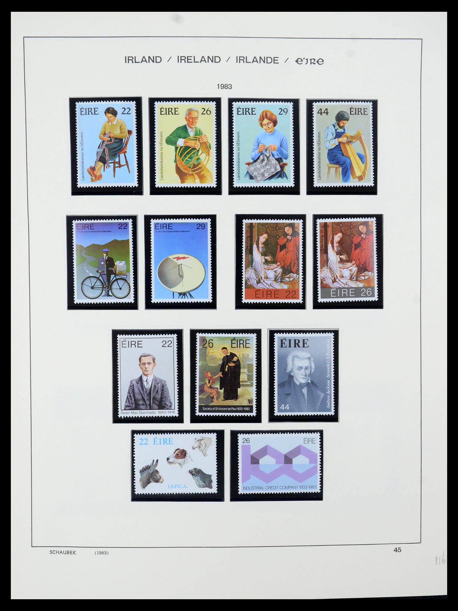 35607 057 - Postzegelverzameling 35607 Ierland 1922-1991.