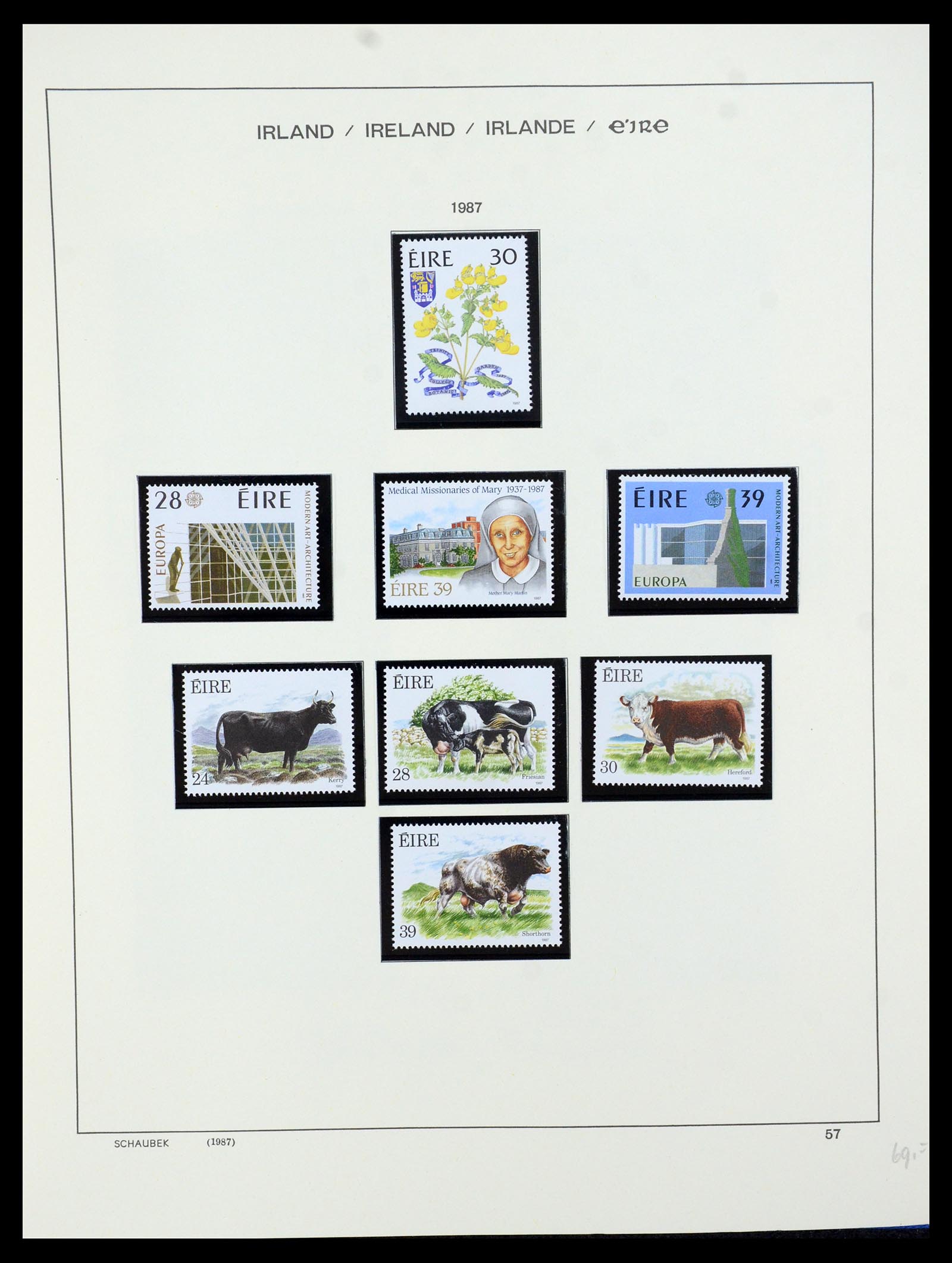 35607 074 - Postzegelverzameling 35607 Ierland 1922-1991.