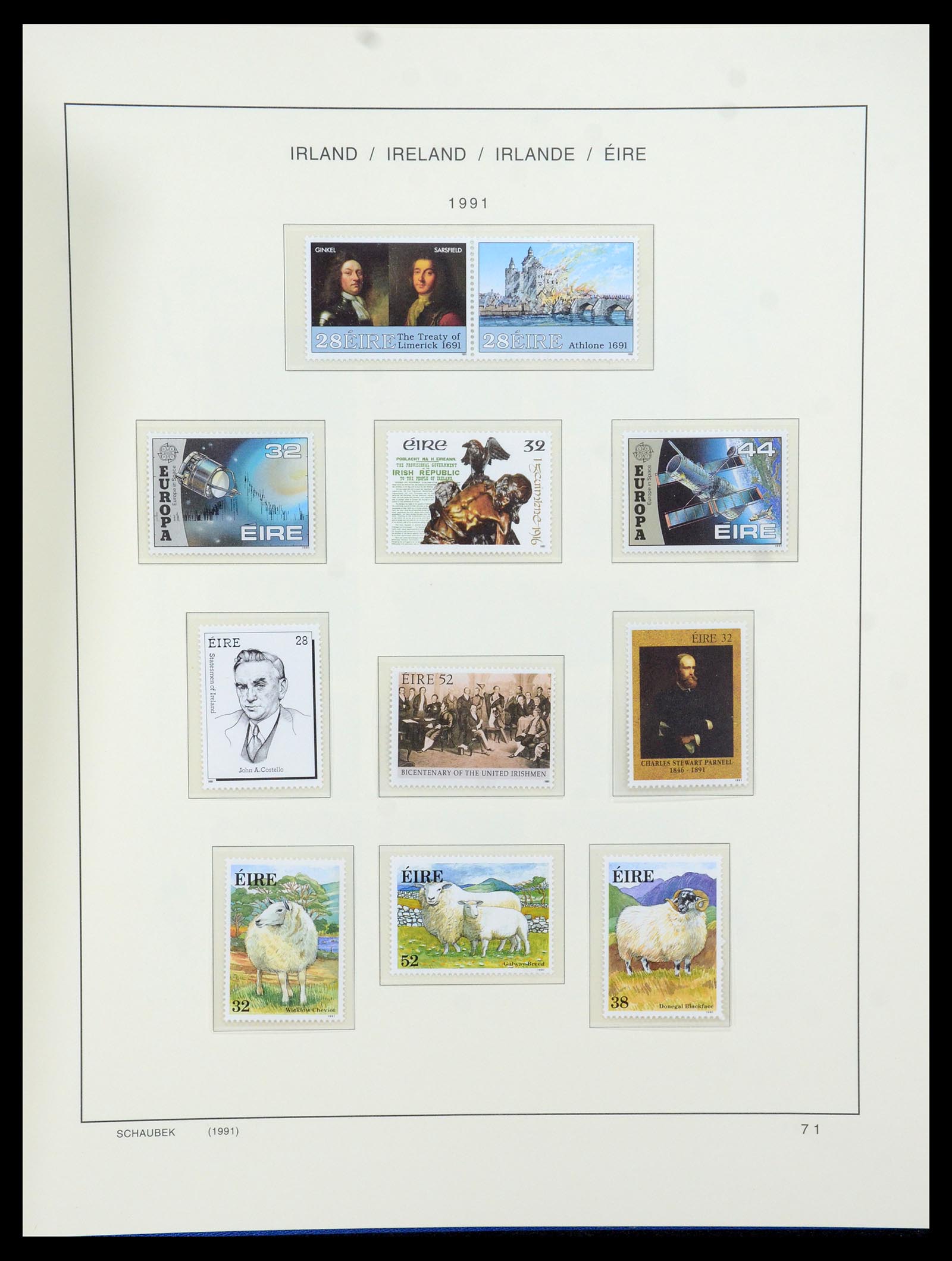 35607 100 - Postzegelverzameling 35607 Ierland 1922-1991.