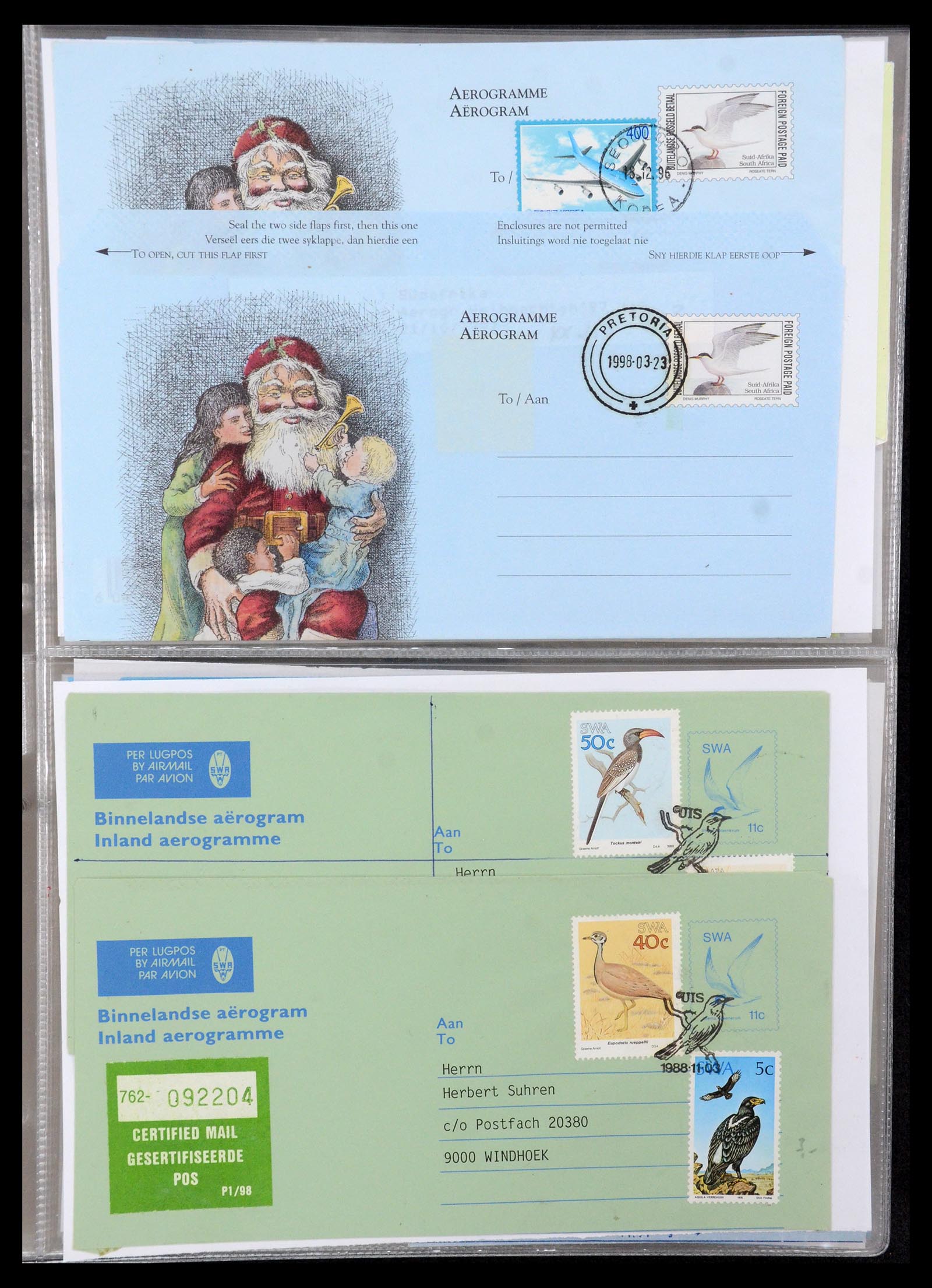 35608 003 - Postzegelverzameling 35608 Luchtpost brieven.