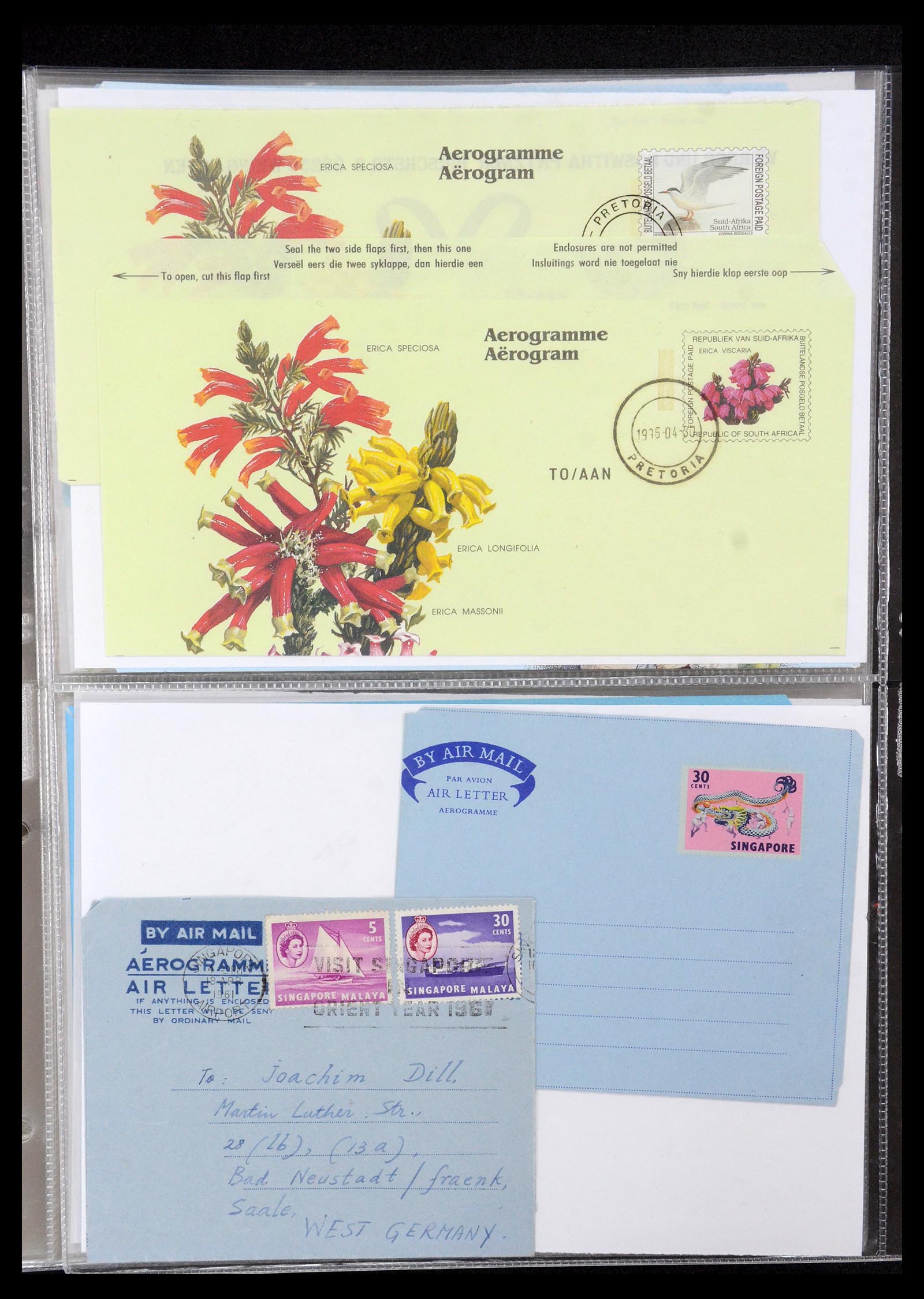 35608 004 - Postzegelverzameling 35608 Luchtpost brieven.
