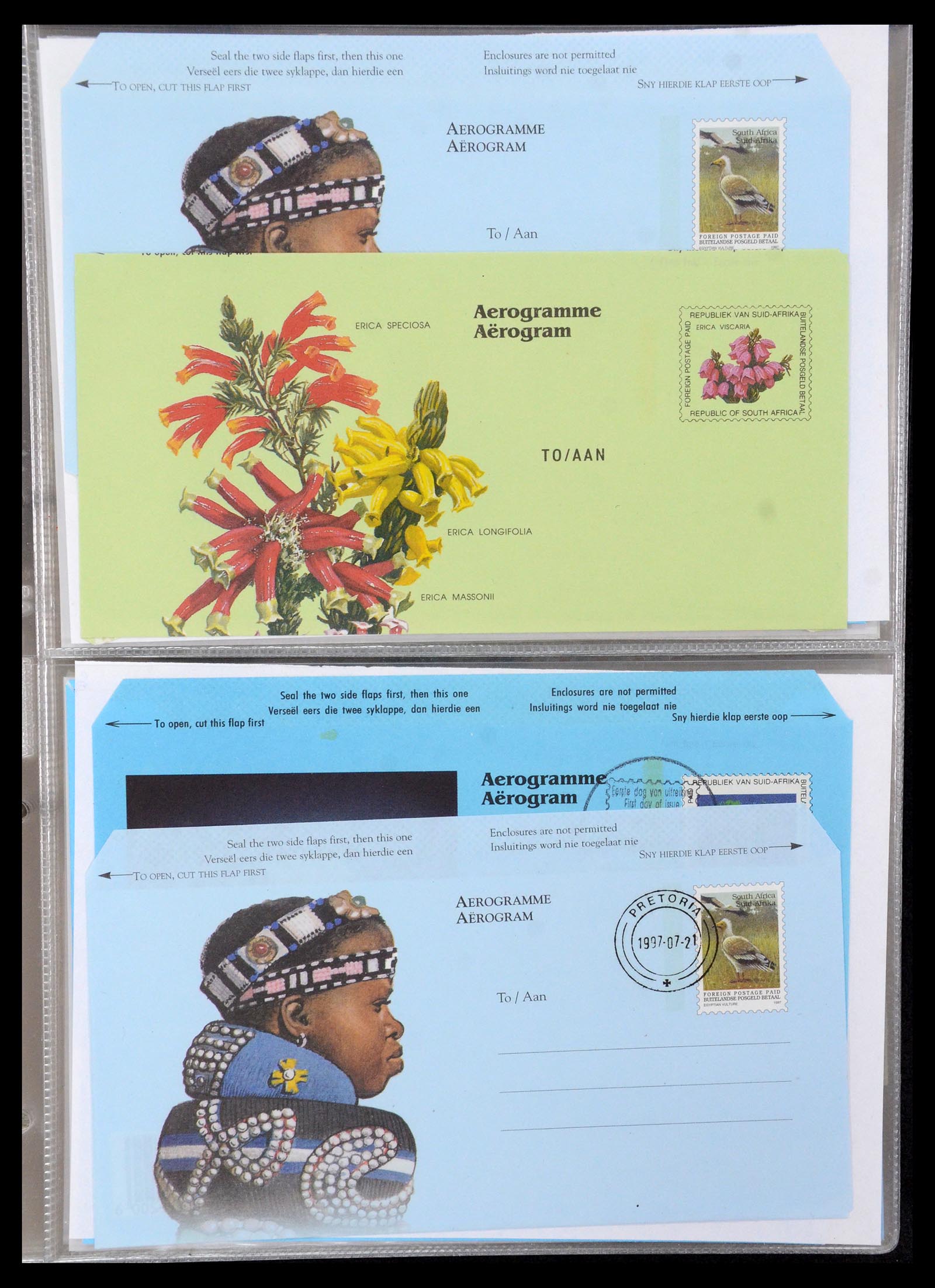 35608 005 - Postzegelverzameling 35608 Luchtpost brieven.