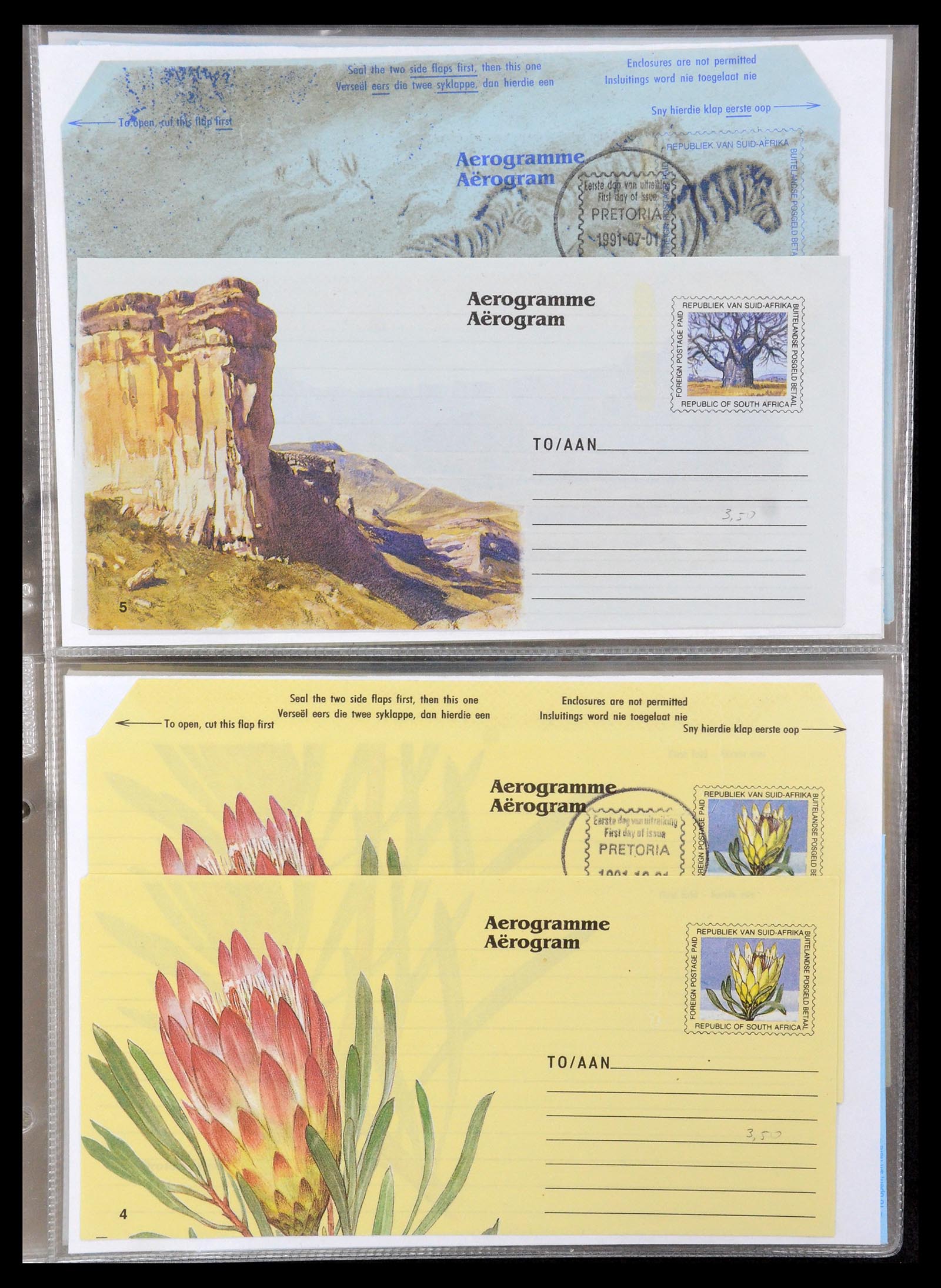 35608 007 - Postzegelverzameling 35608 Luchtpost brieven.