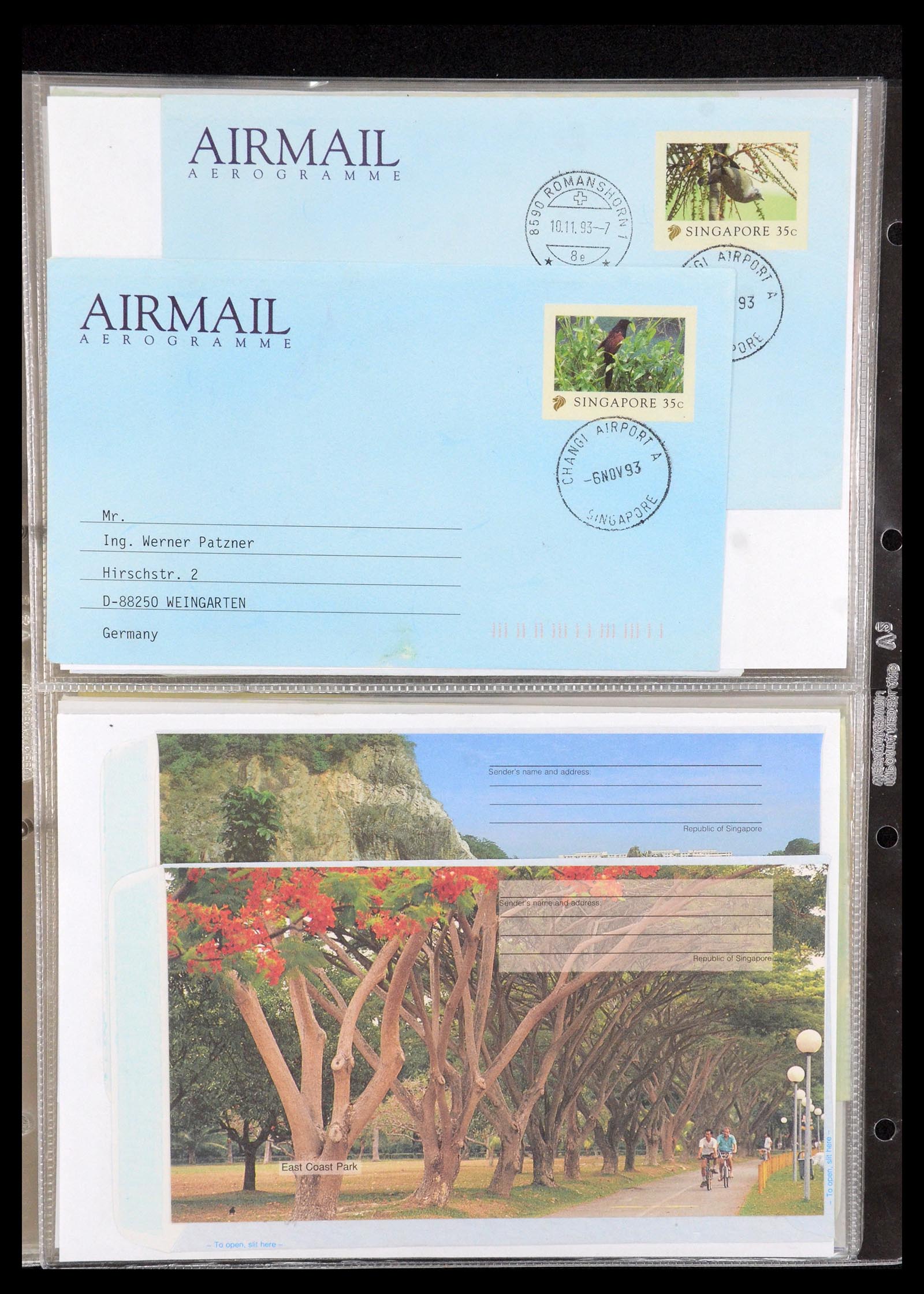 35608 010 - Postzegelverzameling 35608 Luchtpost brieven.