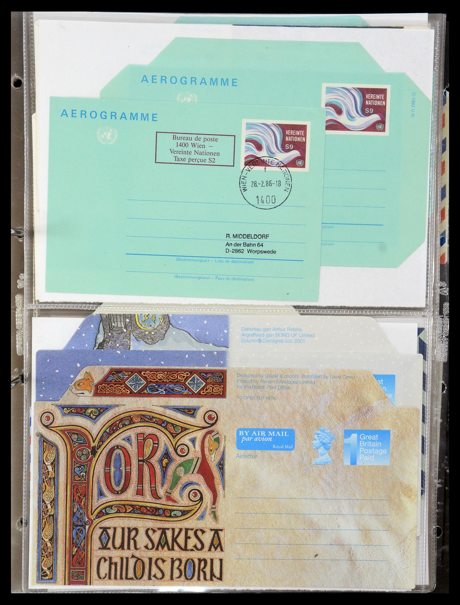 35608 038 - Postzegelverzameling 35608 Luchtpost brieven.