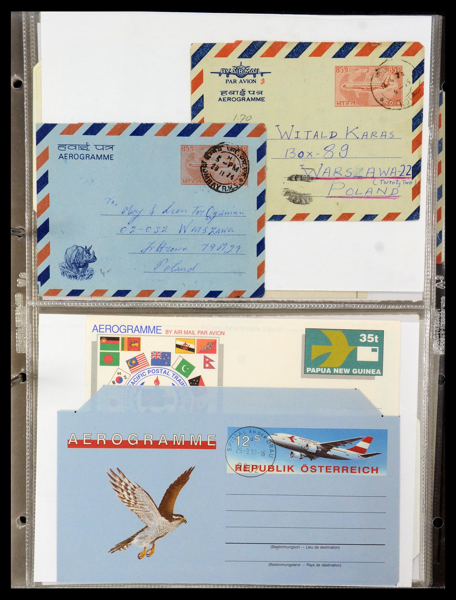 35608 040 - Postzegelverzameling 35608 Luchtpost brieven.