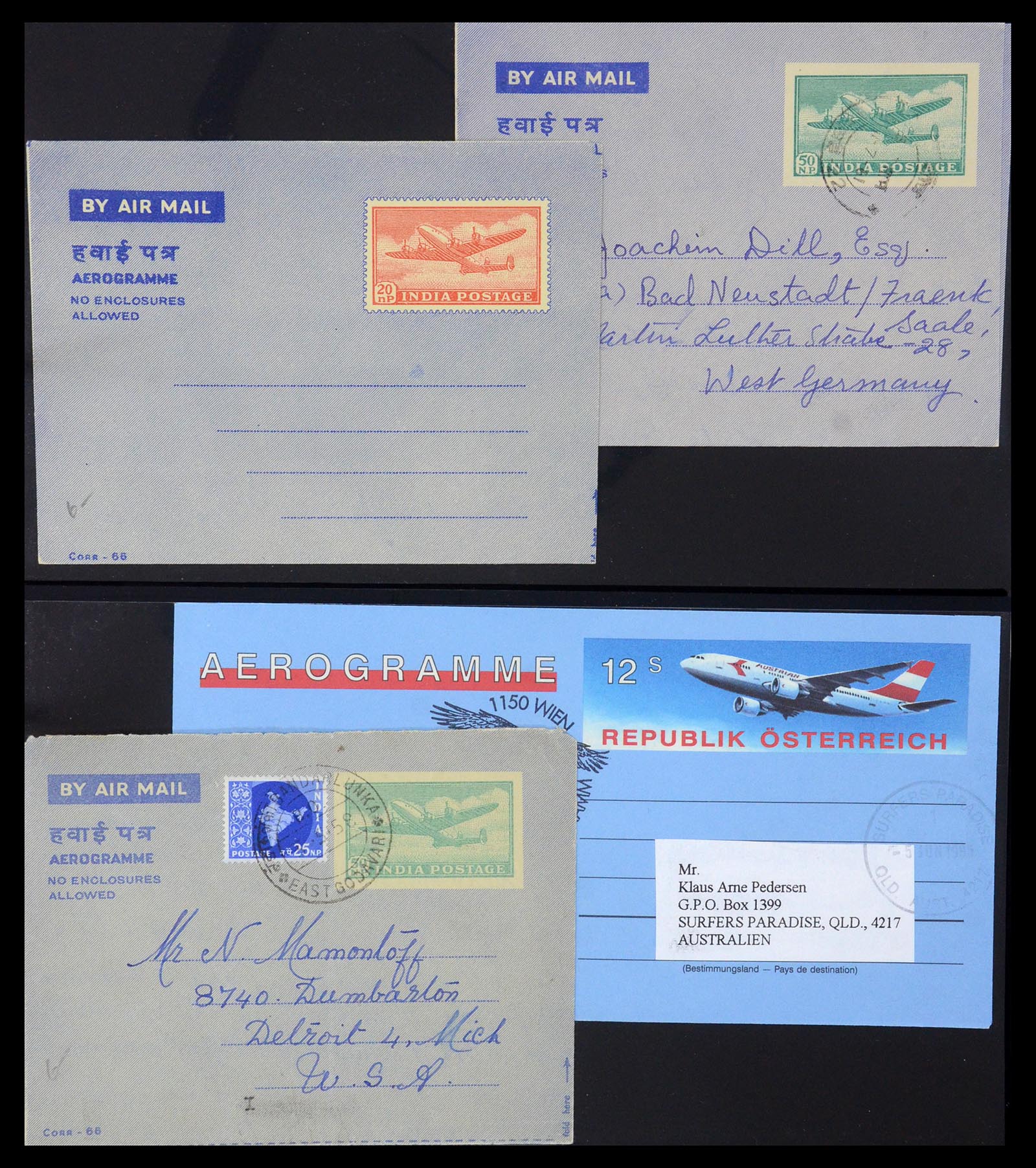 35608 060 - Postzegelverzameling 35608 Luchtpost brieven.