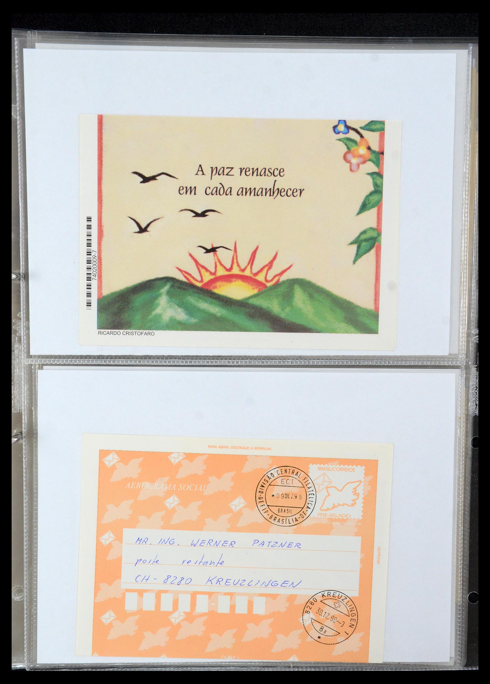 35608 082 - Postzegelverzameling 35608 Luchtpost brieven.