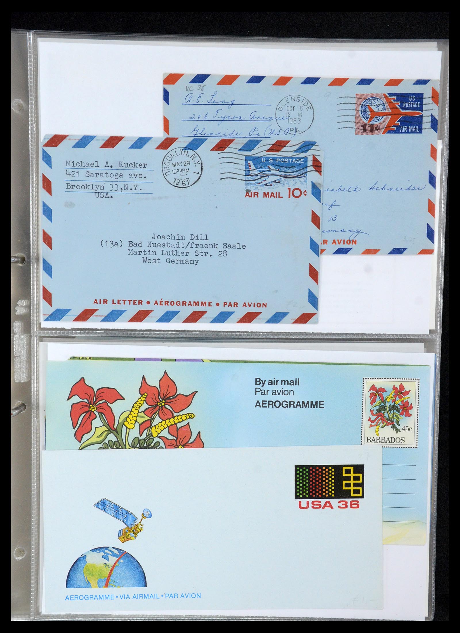 35608 093 - Postzegelverzameling 35608 Luchtpost brieven.