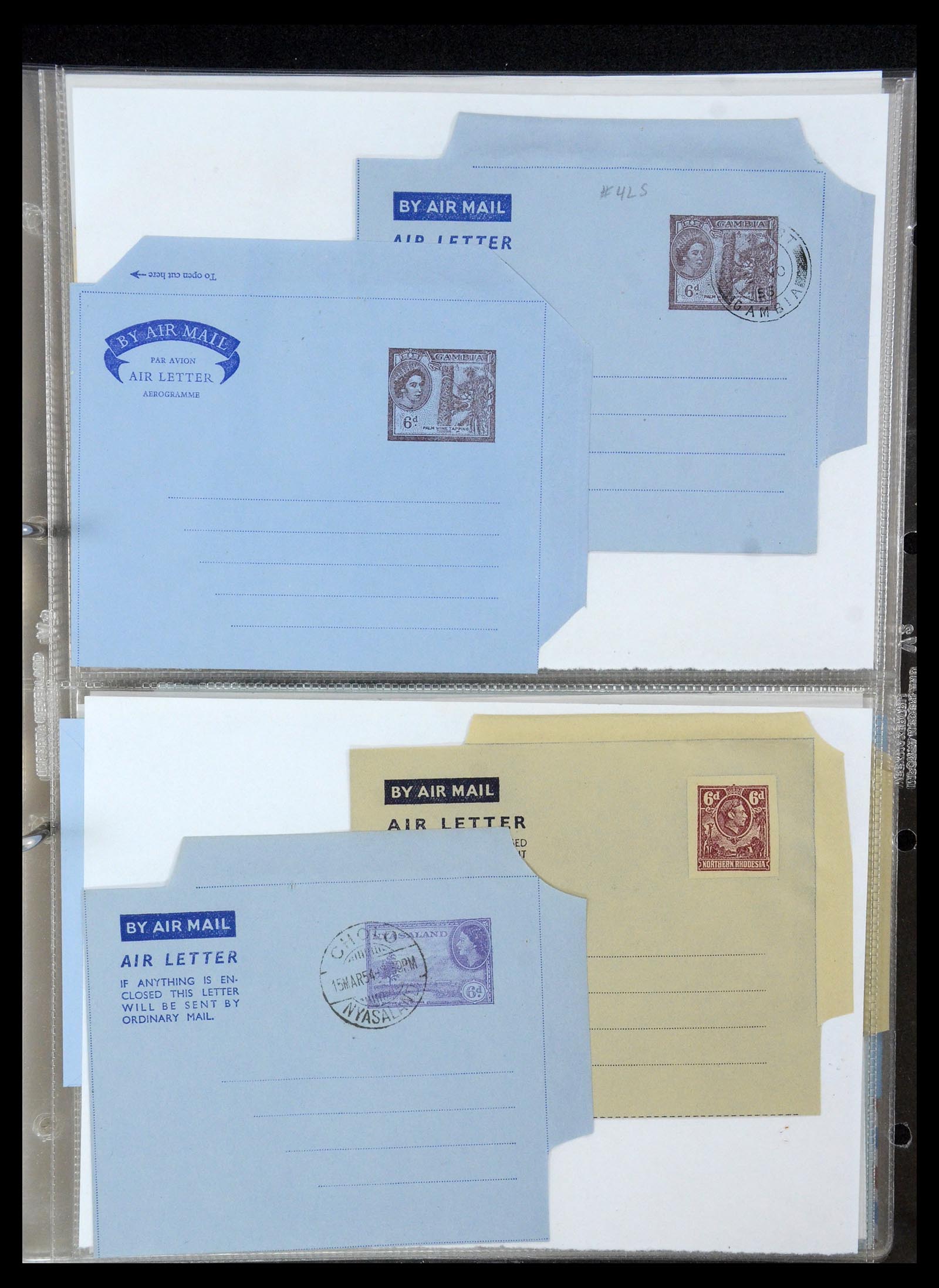 35608 096 - Stamp Collection 35608 Air letter sheets.