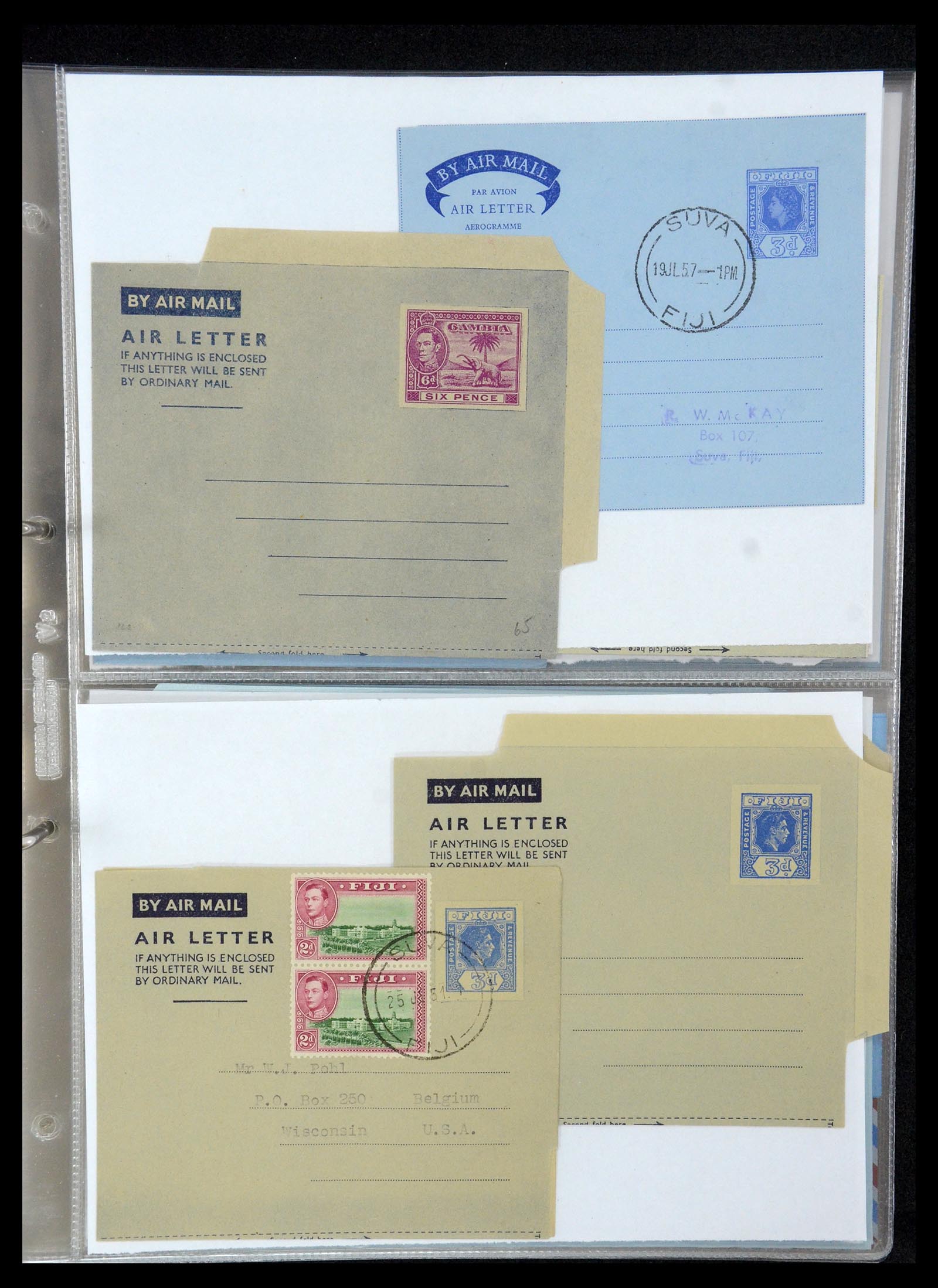35608 097 - Stamp Collection 35608 Air letter sheets.