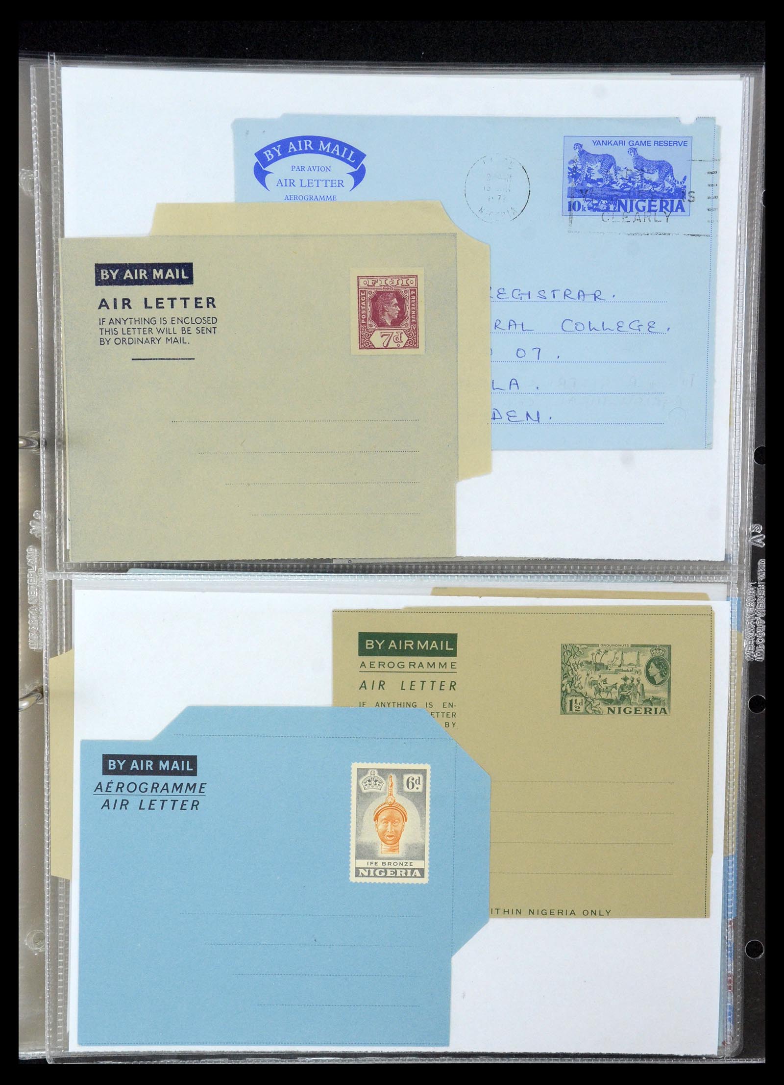35608 098 - Stamp Collection 35608 Air letter sheets.