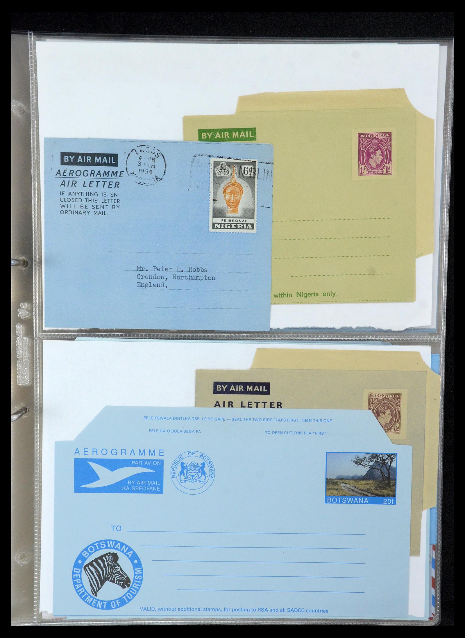 35608 099 - Stamp Collection 35608 Air letter sheets.
