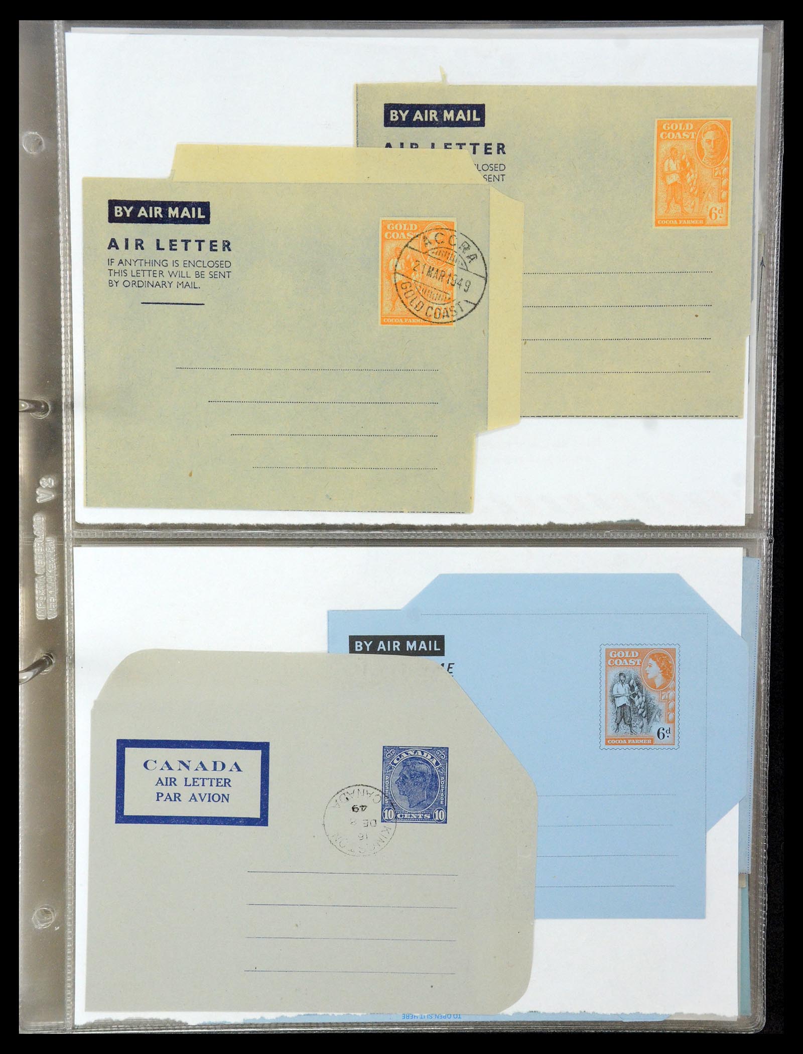 35608 111 - Stamp Collection 35608 Air letter sheets.