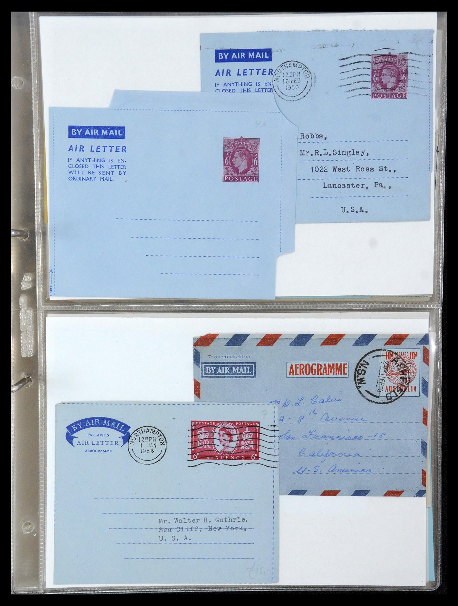 35608 113 - Postzegelverzameling 35608 Luchtpost brieven.