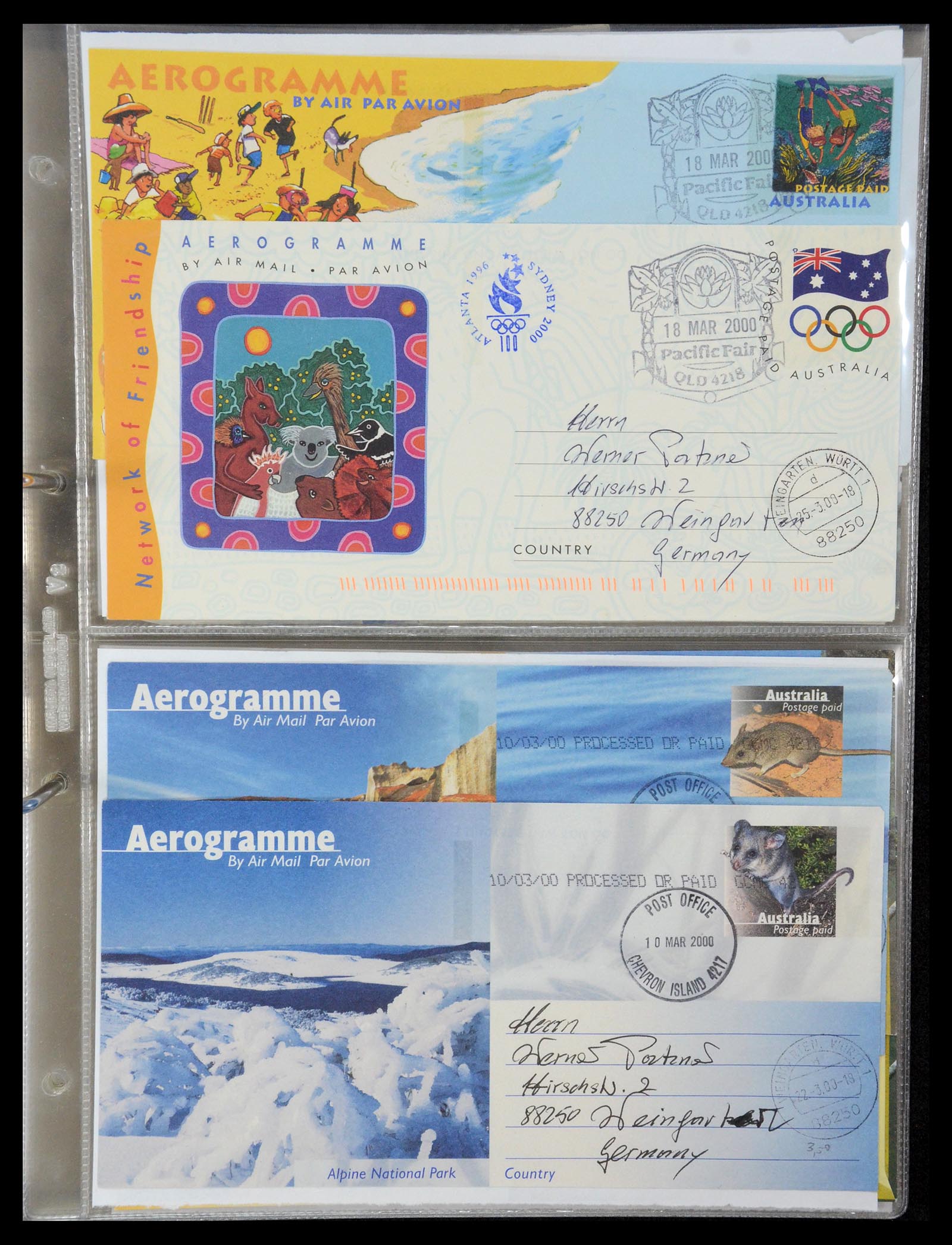 35608 117 - Postzegelverzameling 35608 Luchtpost brieven.