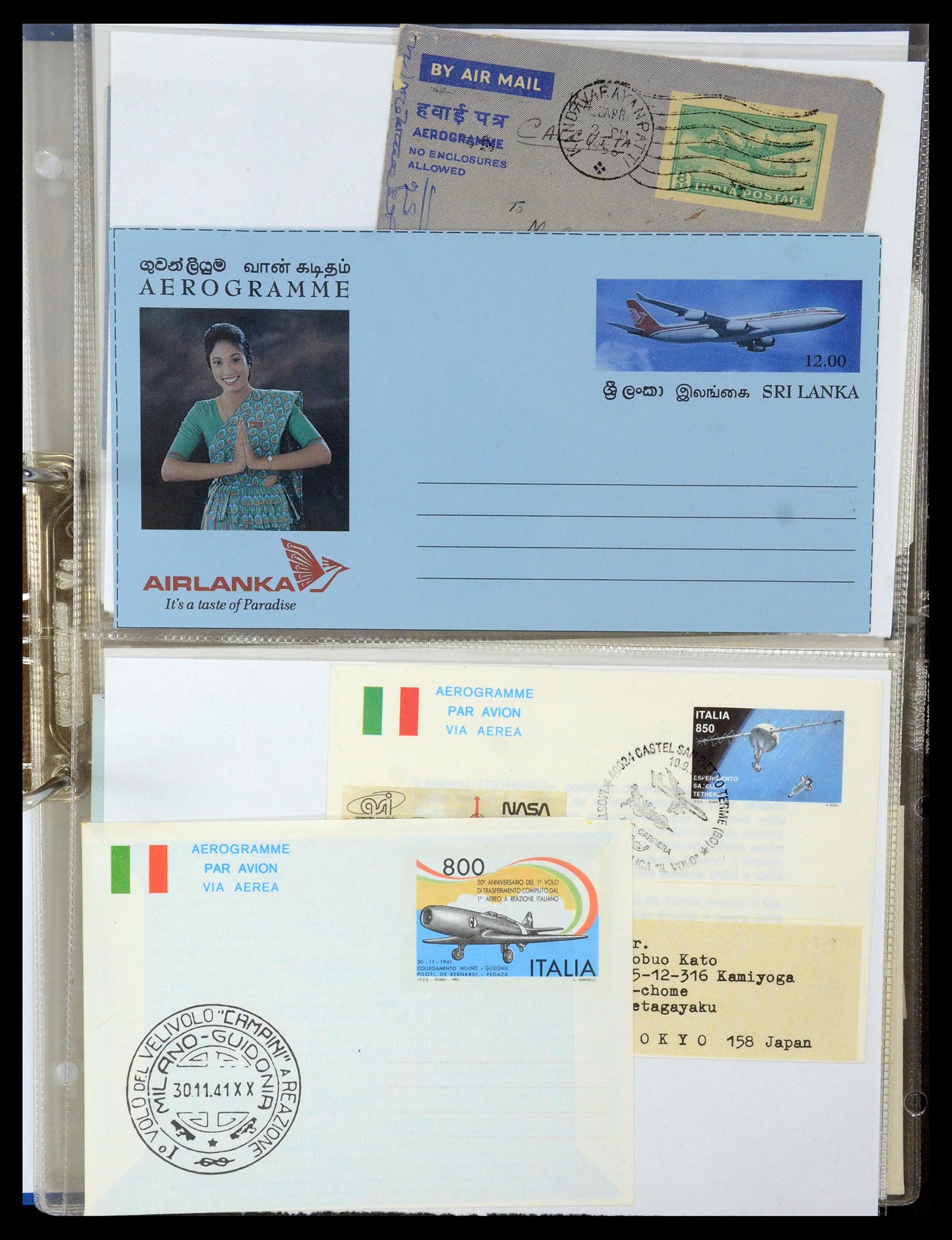 35608 130 - Postzegelverzameling 35608 Luchtpost brieven.