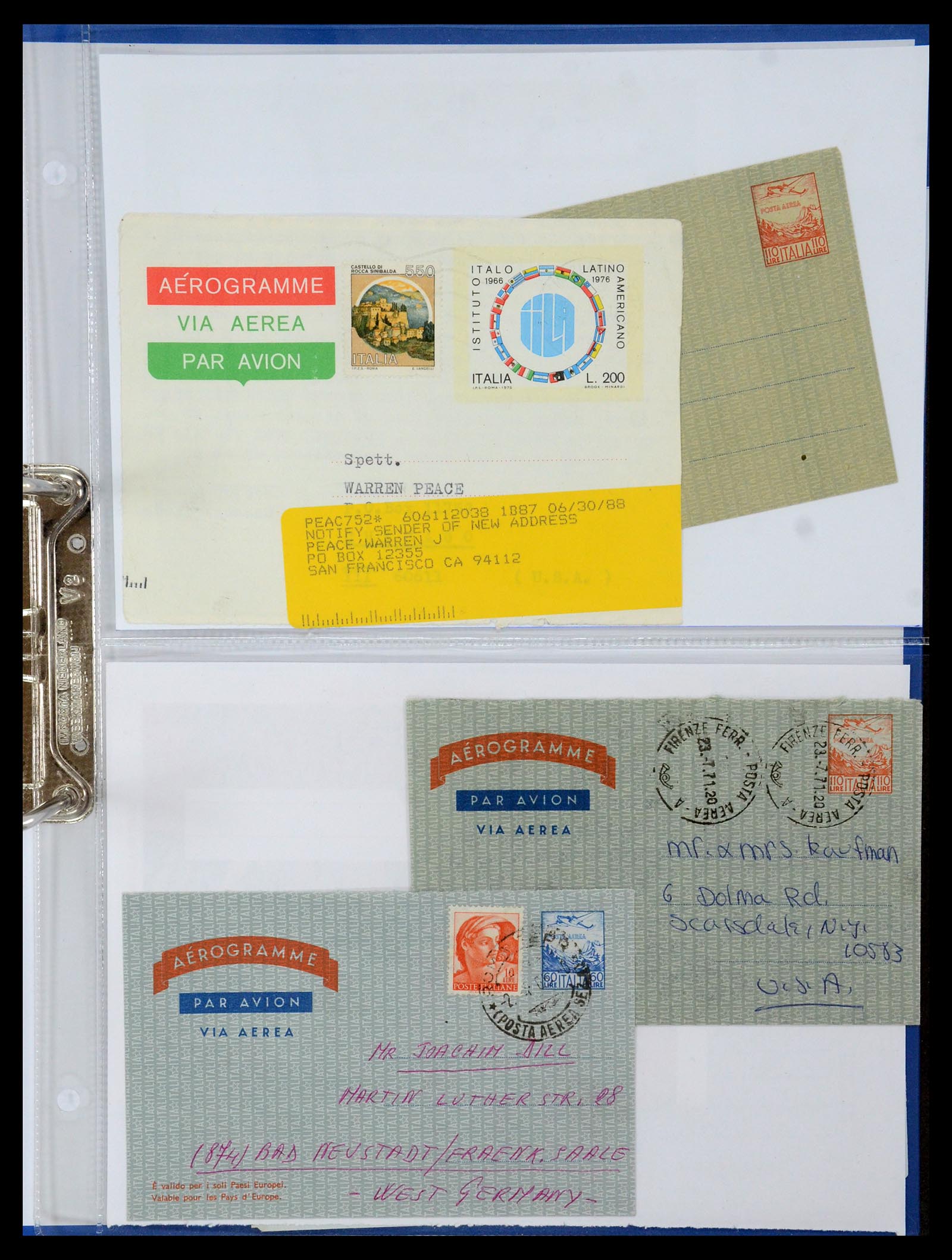 35608 137 - Postzegelverzameling 35608 Luchtpost brieven.