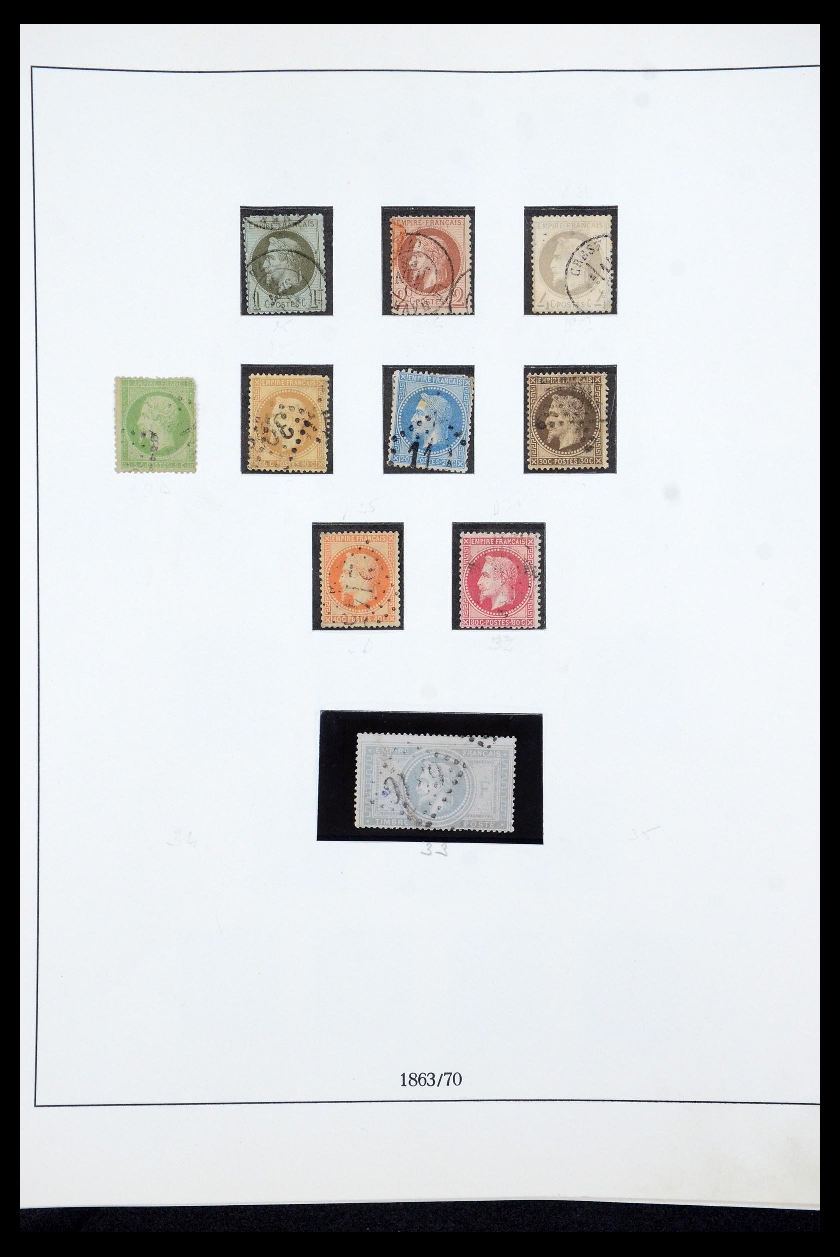 35610 003 - Postzegelverzameling 35610 Frankrijk 1849-1980.