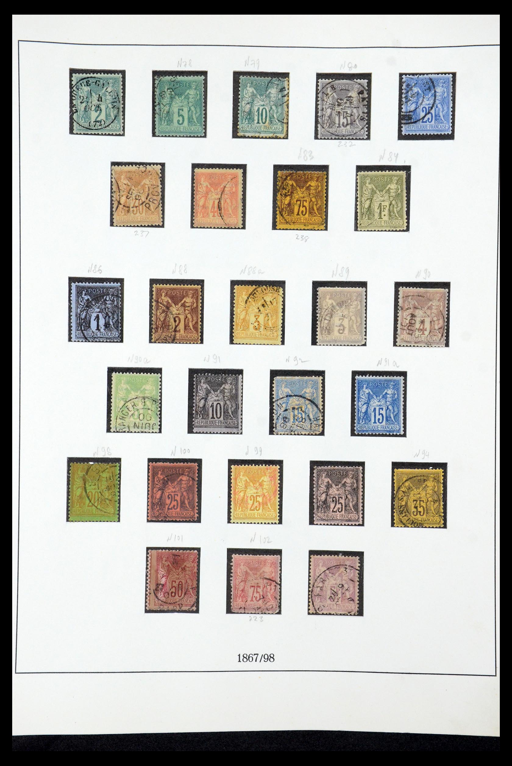 35610 009 - Postzegelverzameling 35610 Frankrijk 1849-1980.