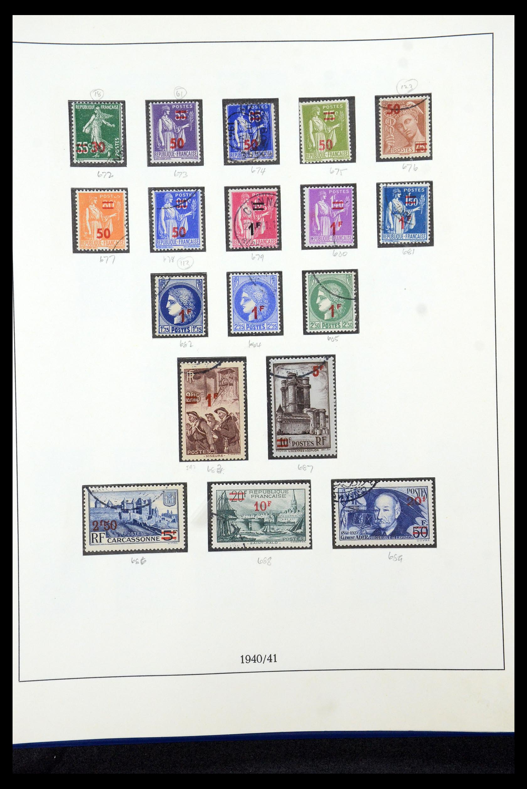 35610 038 - Postzegelverzameling 35610 Frankrijk 1849-1980.