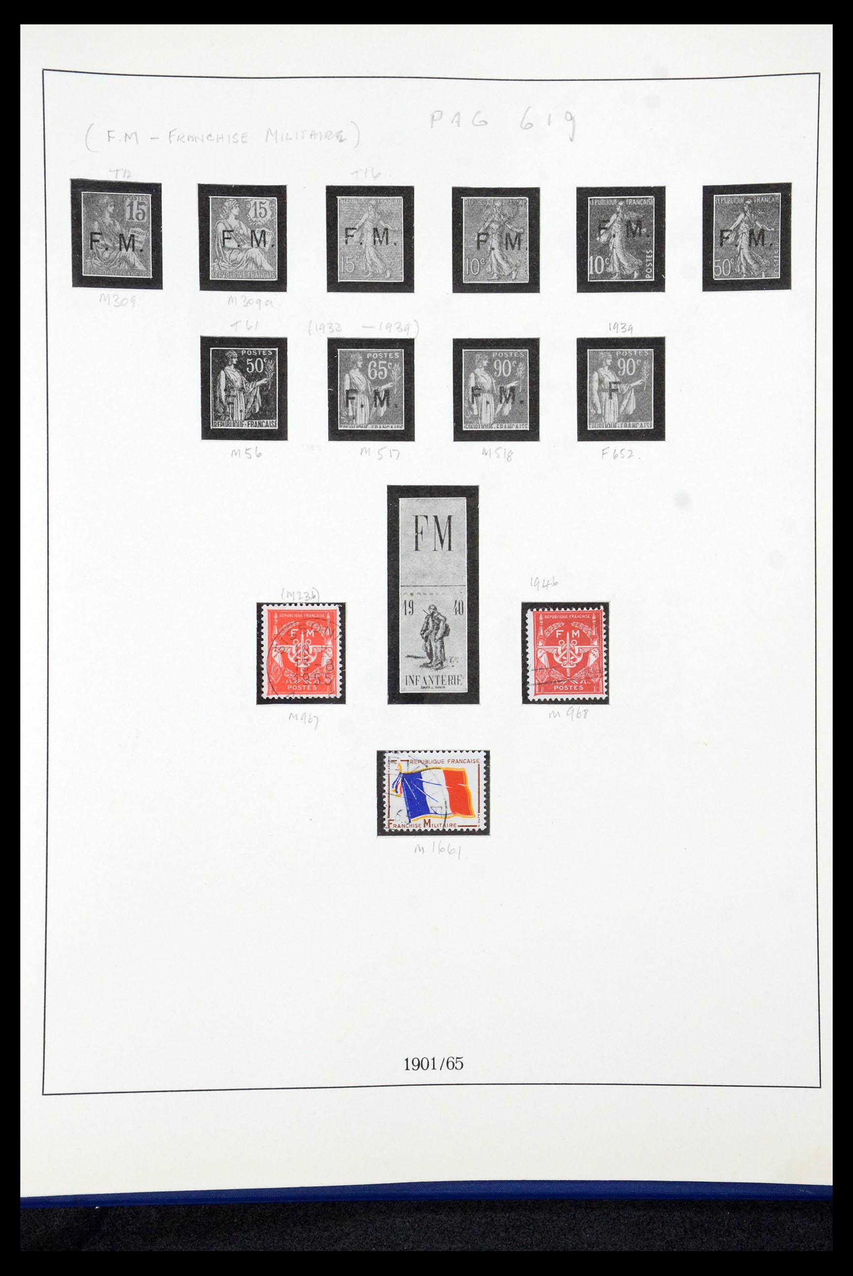 35610 052 - Postzegelverzameling 35610 Frankrijk 1849-1980.