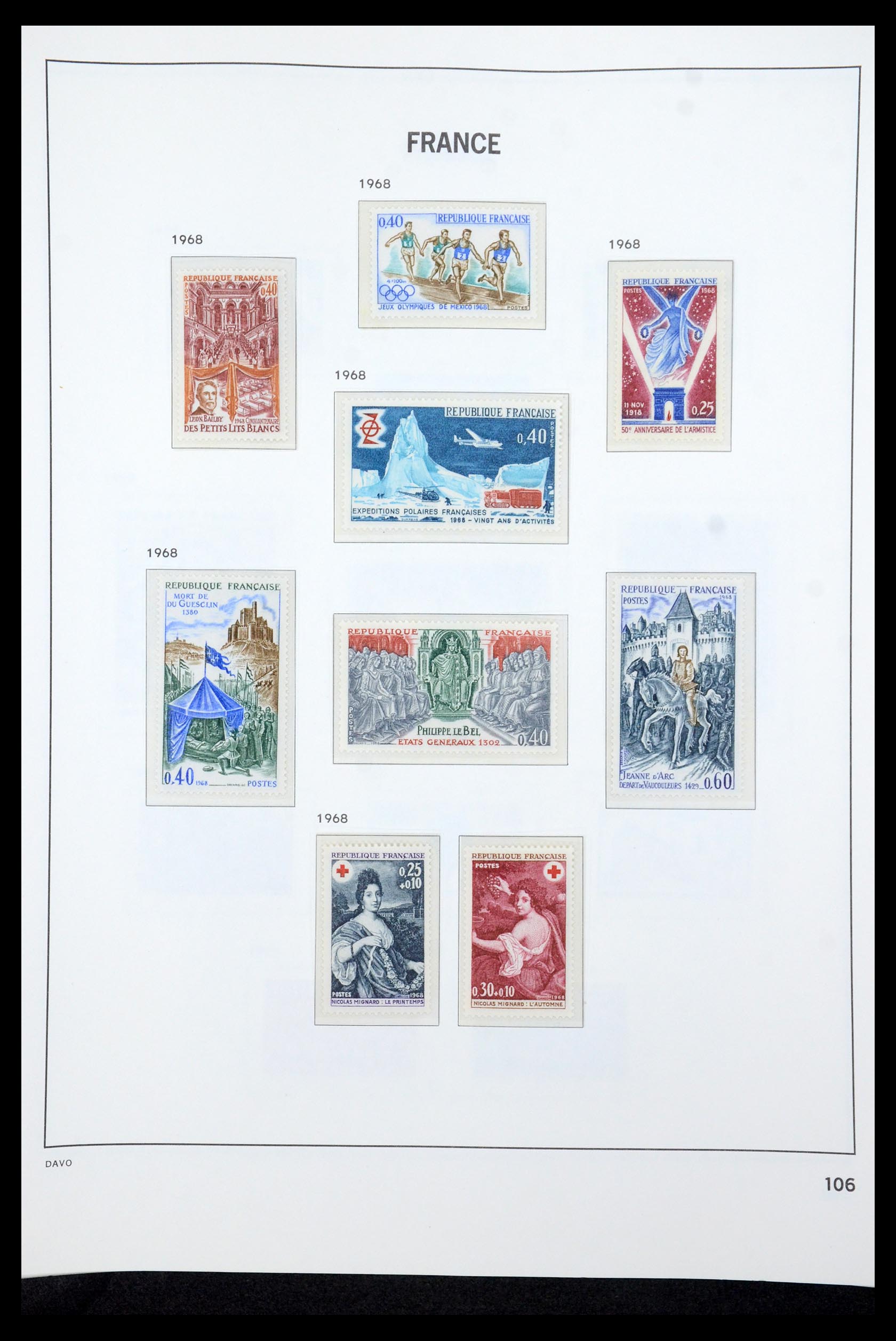 35610 124 - Stamp Collection 35610 France 1849-1980.