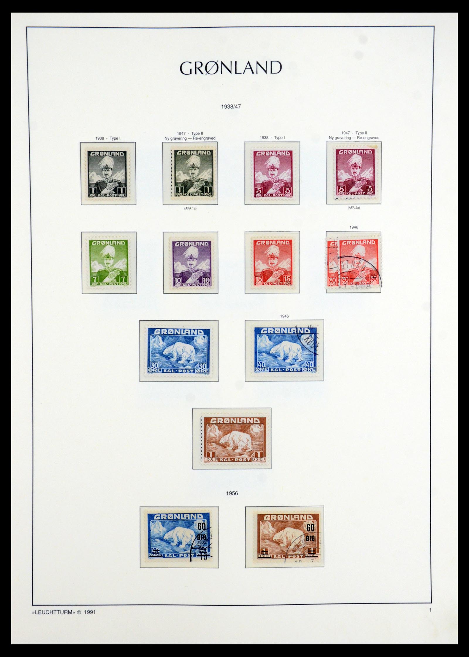 35611 001 - Postzegelverzameling 35611 Groenland 1938-2003.