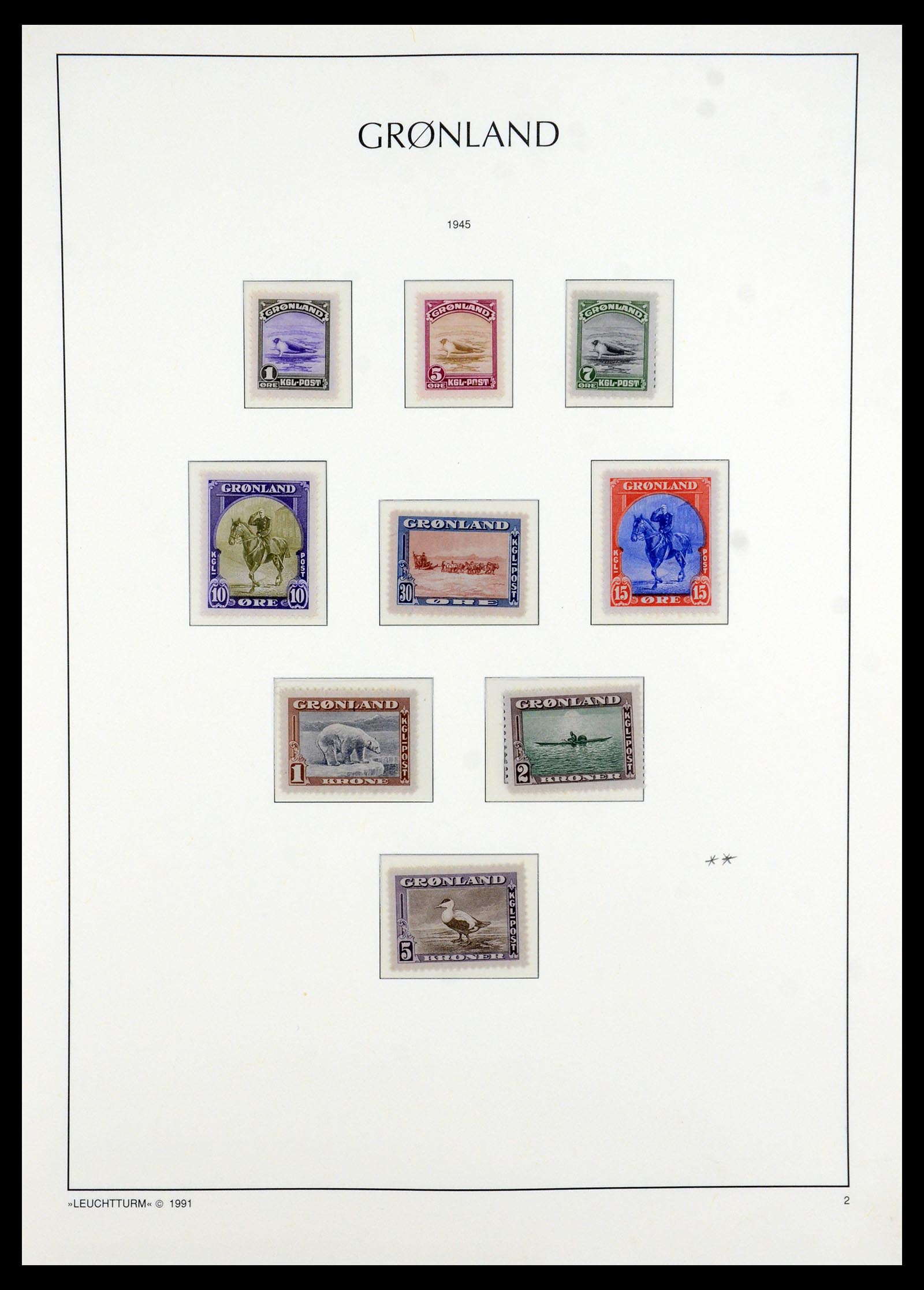 35611 002 - Postzegelverzameling 35611 Groenland 1938-2003.