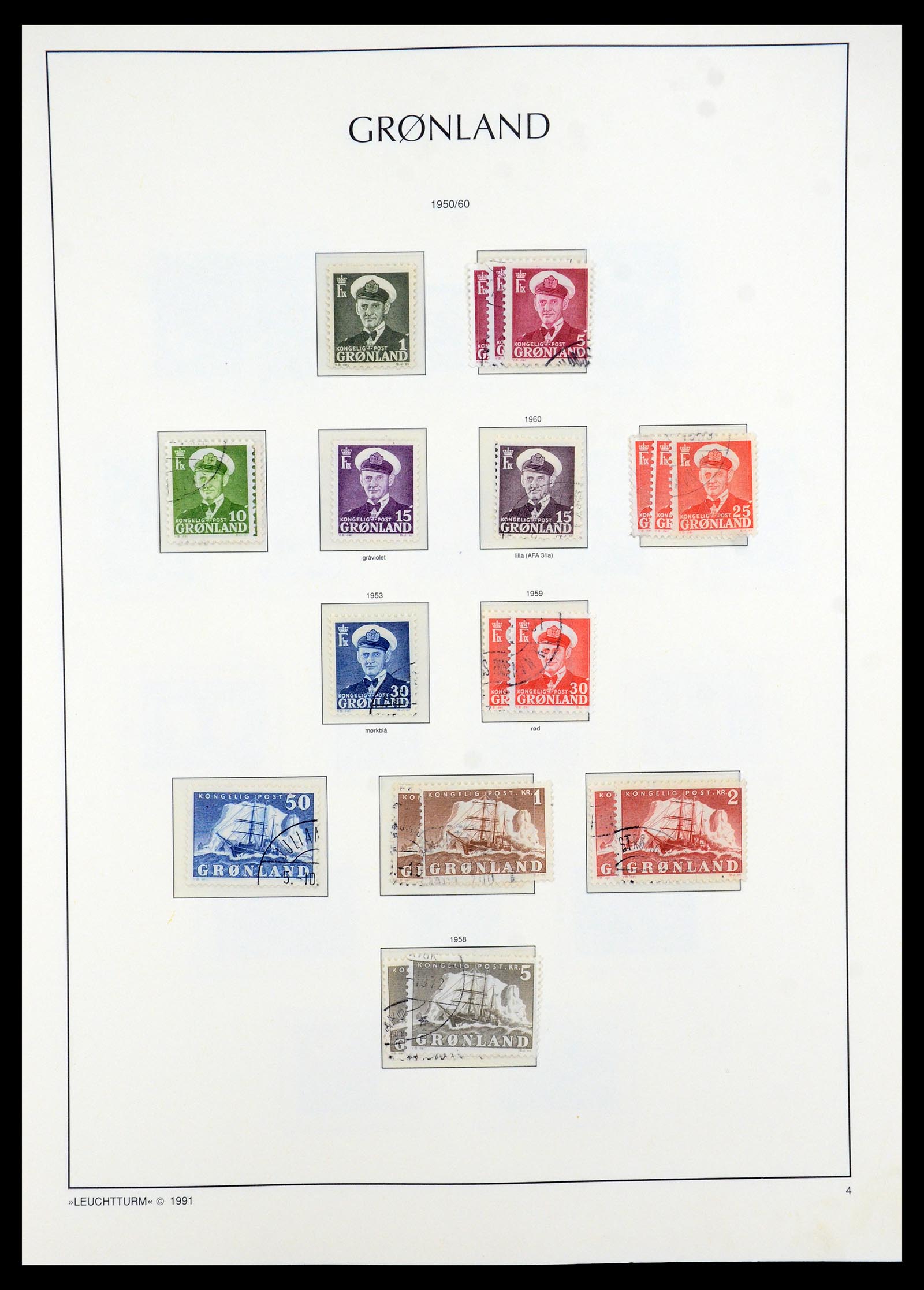 35611 004 - Postzegelverzameling 35611 Groenland 1938-2003.