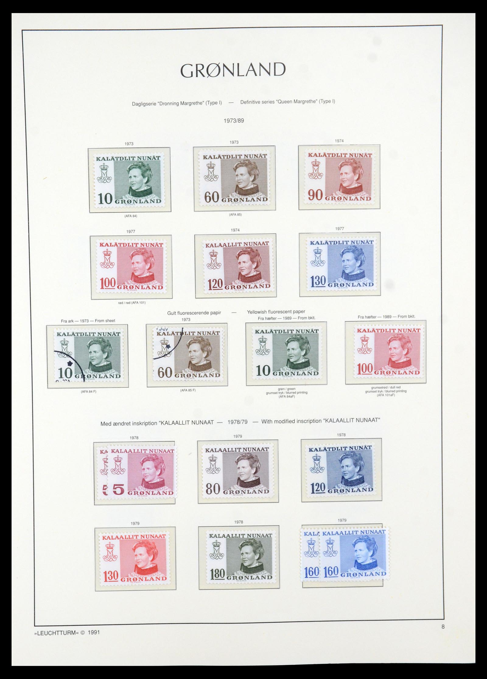 35611 008 - Postzegelverzameling 35611 Groenland 1938-2003.